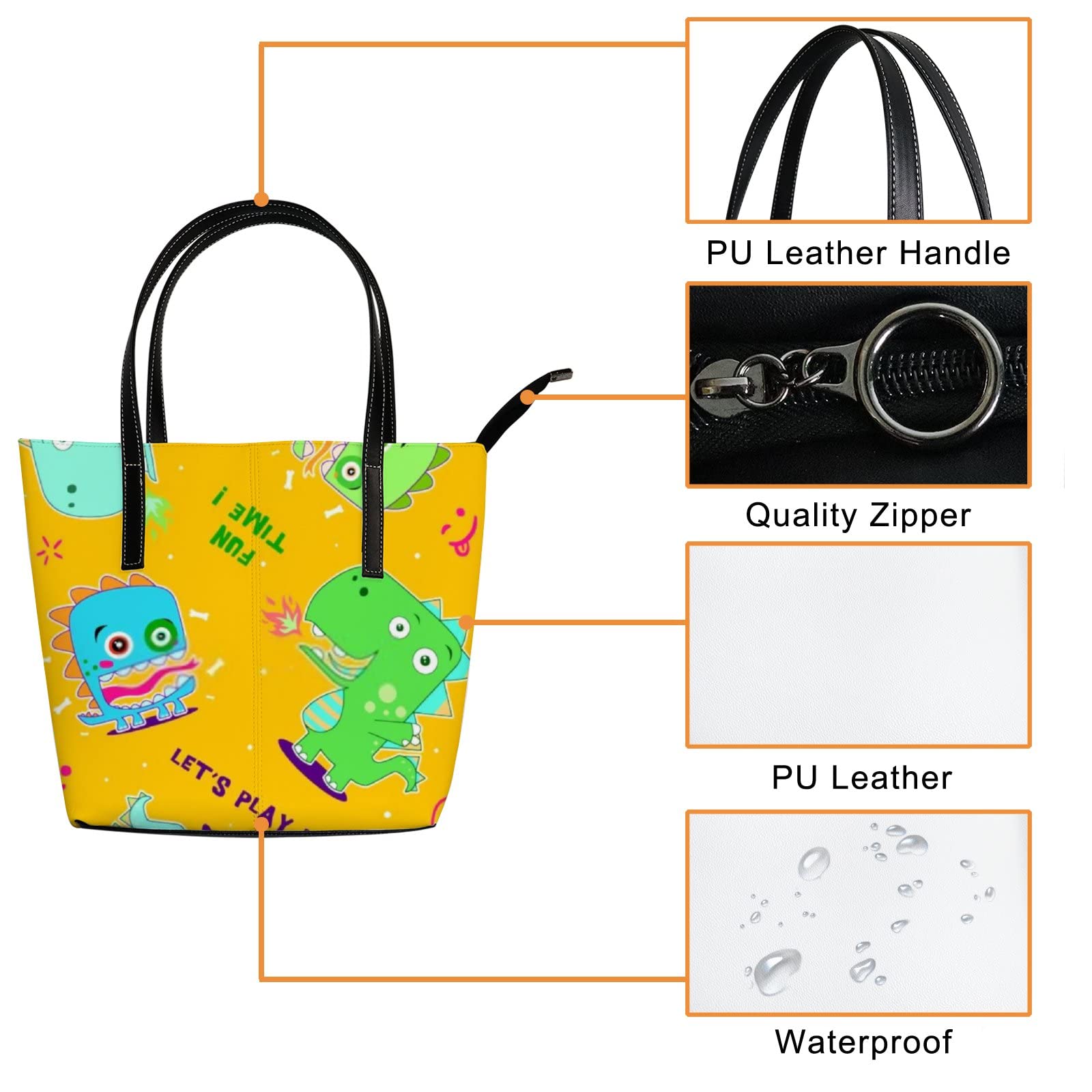 Women's Leather Crossbody Handbag & Work Tote Bag with Zipper - Stylish Coach-Inspired Purse for Office, Travel & Everyday Use