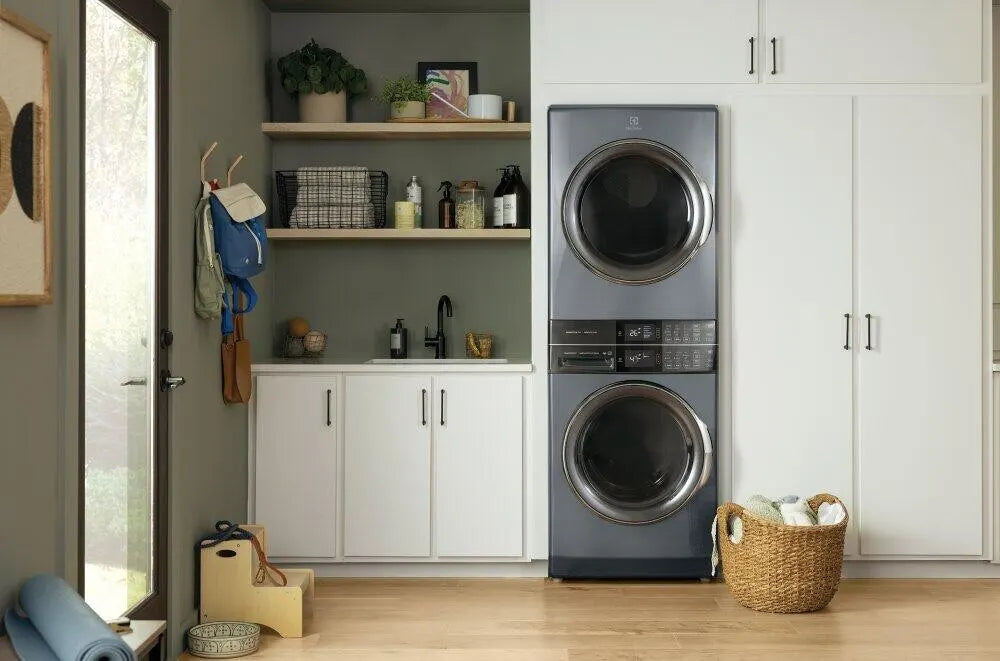 Electrolux ELTG7600AT 4.5 Cu. Ft. Front Load Washer & Gas Dryer Combo with SmartBoost & LuxCare Dry Technology in Titanium - Perfect for Laundry Rooms & Smart Homes