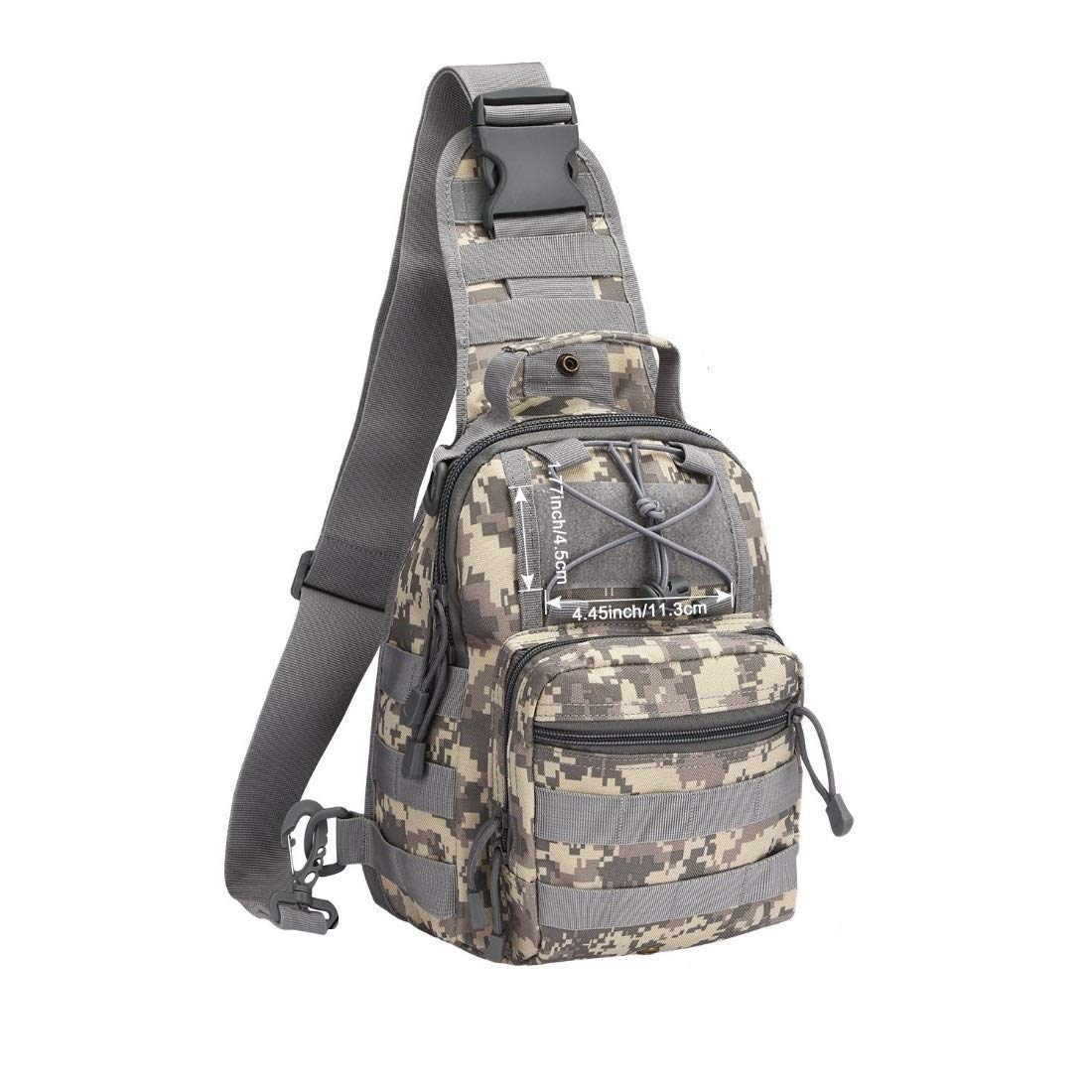 Lightweight Travel Crossbody Backpack for Men & Women - Adjustable Shoulder Chest Bag (7.87