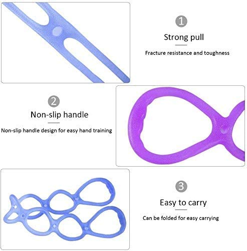 7 Ring Jelly Tube Chest Expander - Portable Resistance Exercise Band for Fitness, Yoga, Pilates & Boxing | Arm & Core Muscle Training Stretch Strap | Home Gym & Outdoor Workout Equipment (Blue)