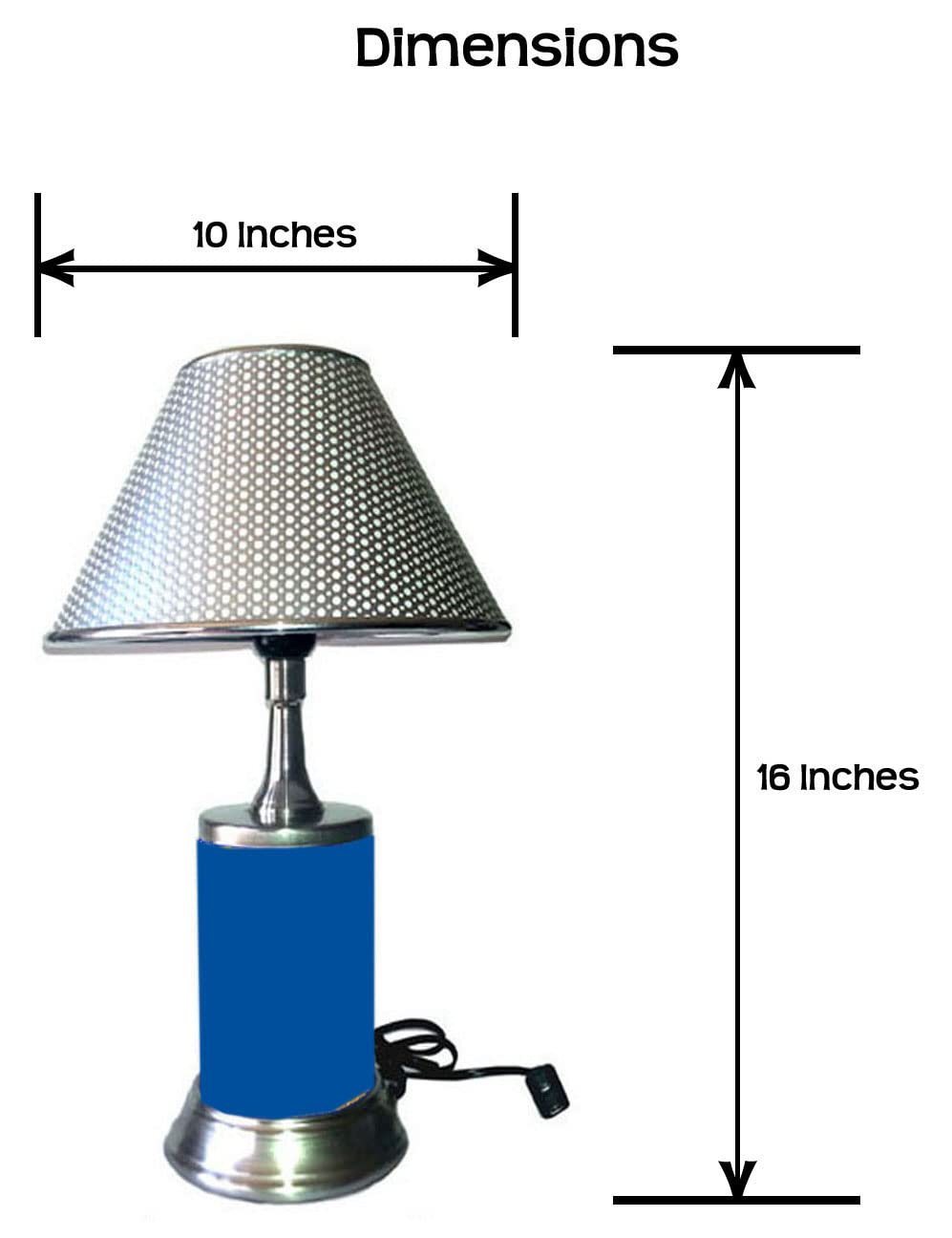 JS Sports Table Lamp with Adjustable Shade - Modern Rolled Plate Design for Bedroom, Office & Study Room - Houston Collection (Touch Control)