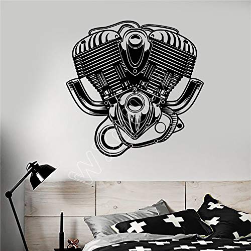 Vinyl Wall Decal Stickers for Motorcycle, Car Engine & Speed - DIY Home Decor for Living Room, Kitchen, Bedroom - Waterproof & Removable Decorative Stickers for Walls, Laptops, Windows