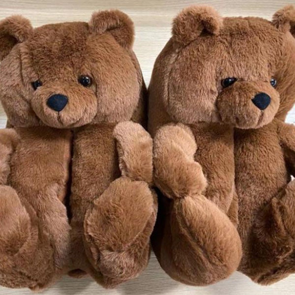 Cozy Women's Teddy Bear Slippers - Soft Plush House Shoes for Indoor Comfort & Warmth - Perfect Gift for Her, Christmas, Valentine's Day & Relaxing at Home