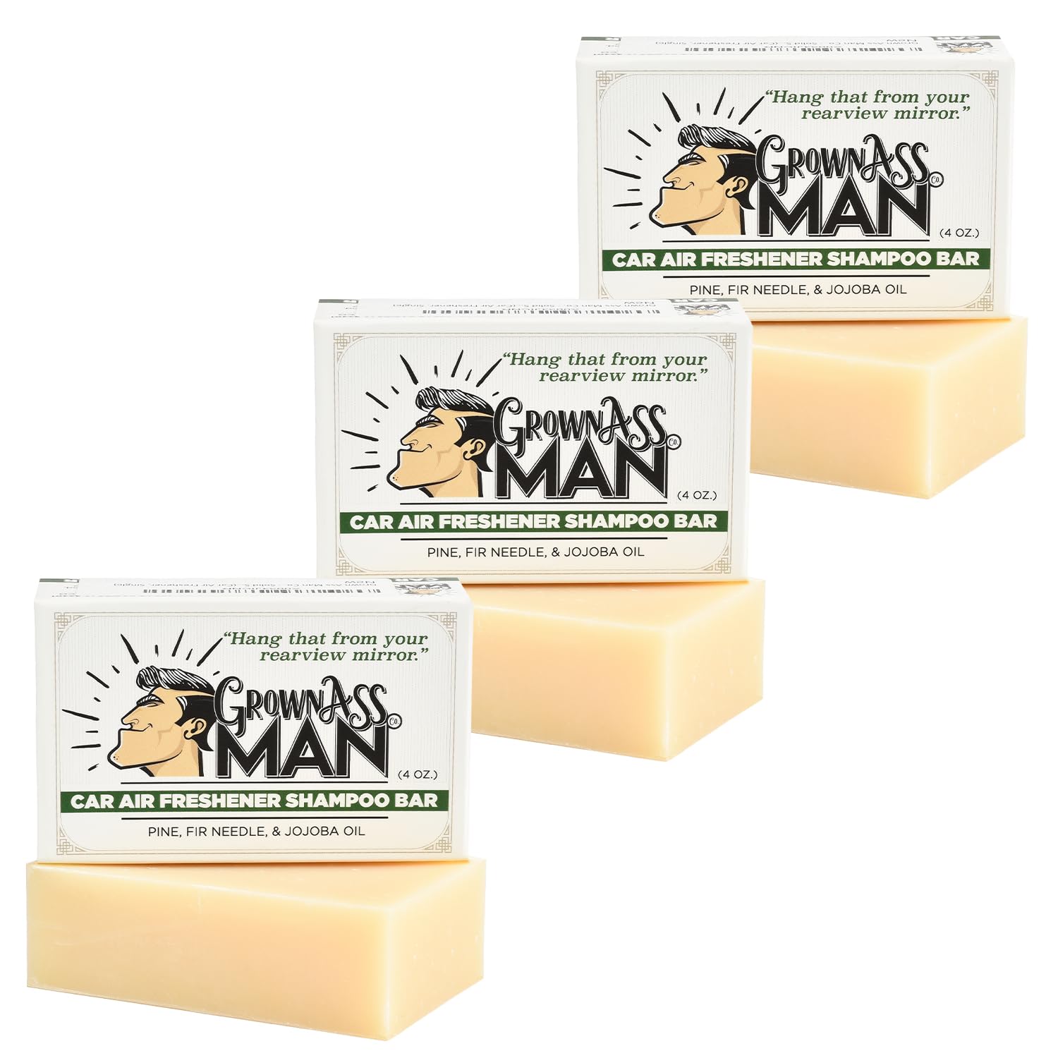 **Natural Solid Shampoo Bar 3-in-1 for Hair, Beard & Body – Plastic-Free, Organic & Eco-Friendly – Rich Lather for All Hair Types – 4oz Bar (3-Pack) – Perfect for Travel, Gym & Sustainable Living**