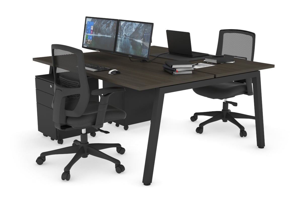 2-Person Office Workstation Desk - 1800L x 700W Dimensions - Perfect for Shared Workspaces & Collaborative Office Environments