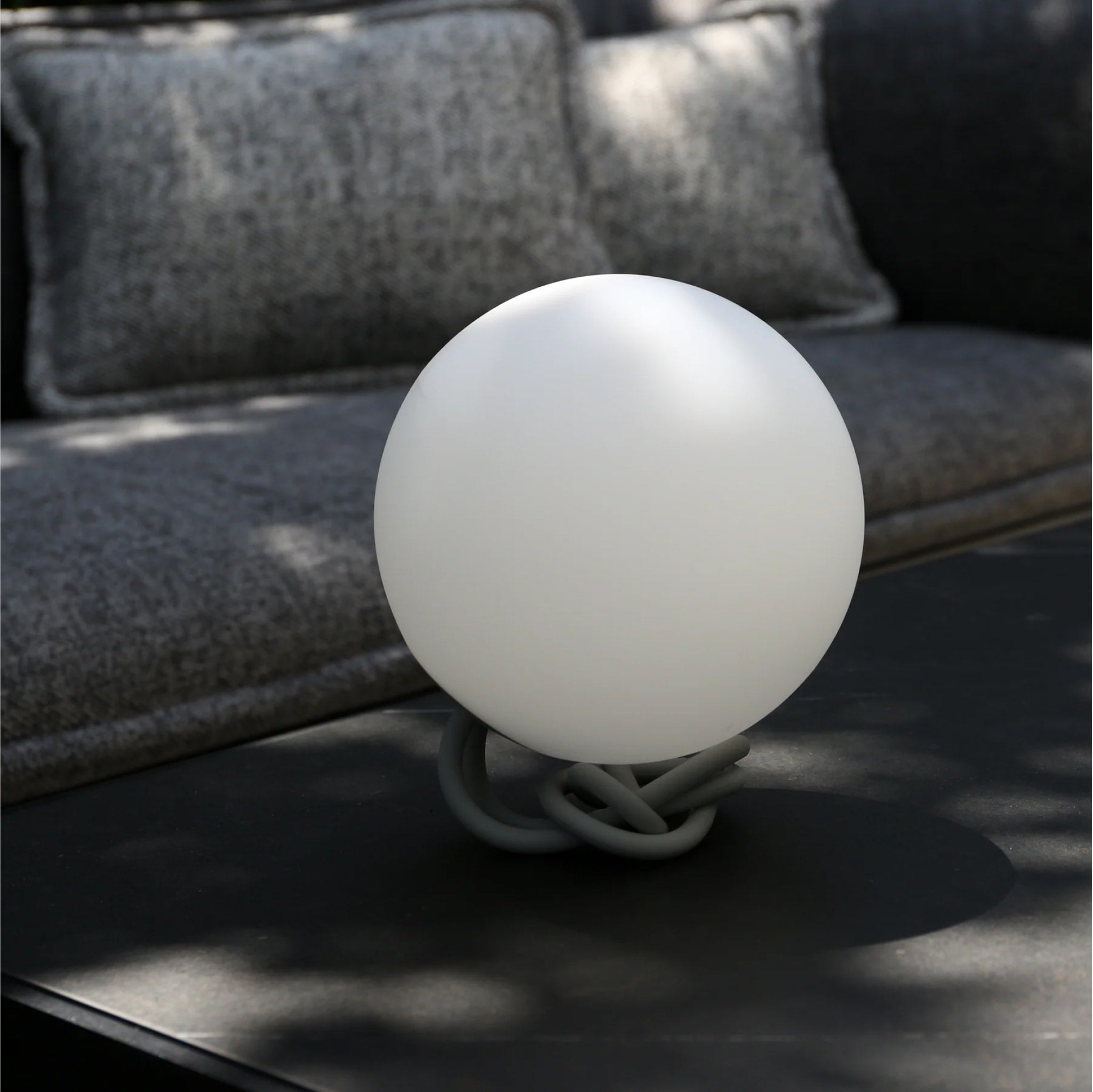 FATBOY Bolleke Lamp in Light Grey - Modern Indoor/Outdoor LED Lighting for Living Room, Patio, or Bedroom Decor