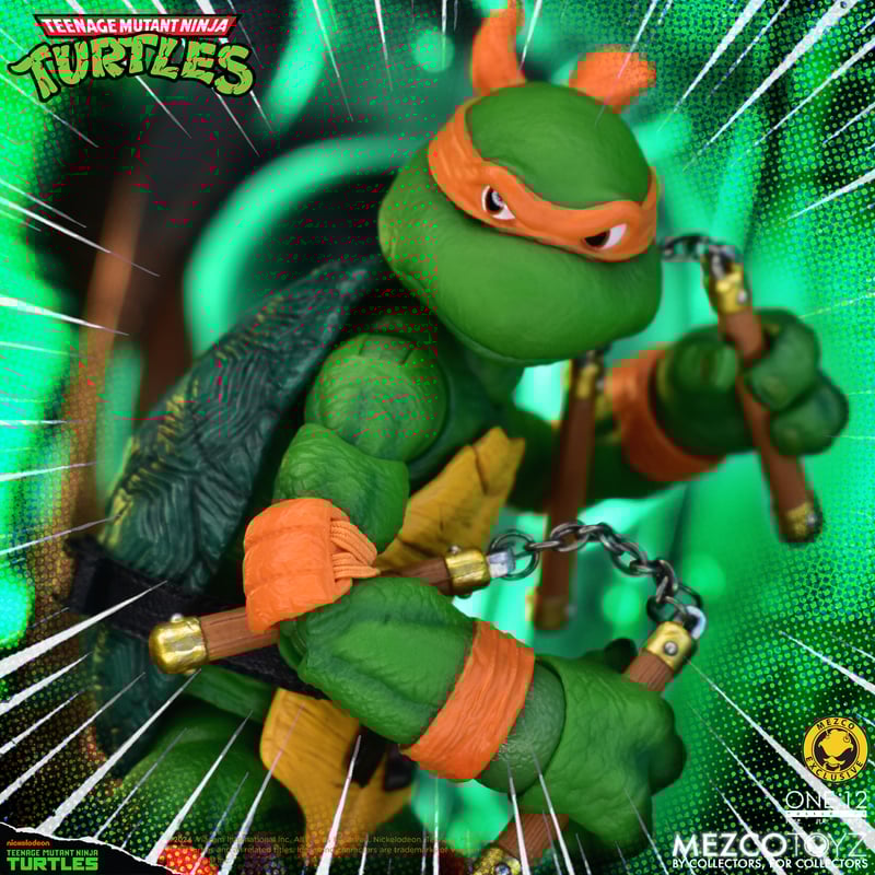 Teenage Mutant Ninja Turtles Deluxe Animated Series Action Figure - Mezco One:12 Collective - Collectible TMNT Toy for Fans & Display - Perfect for Gifts, Collections & Home Decor