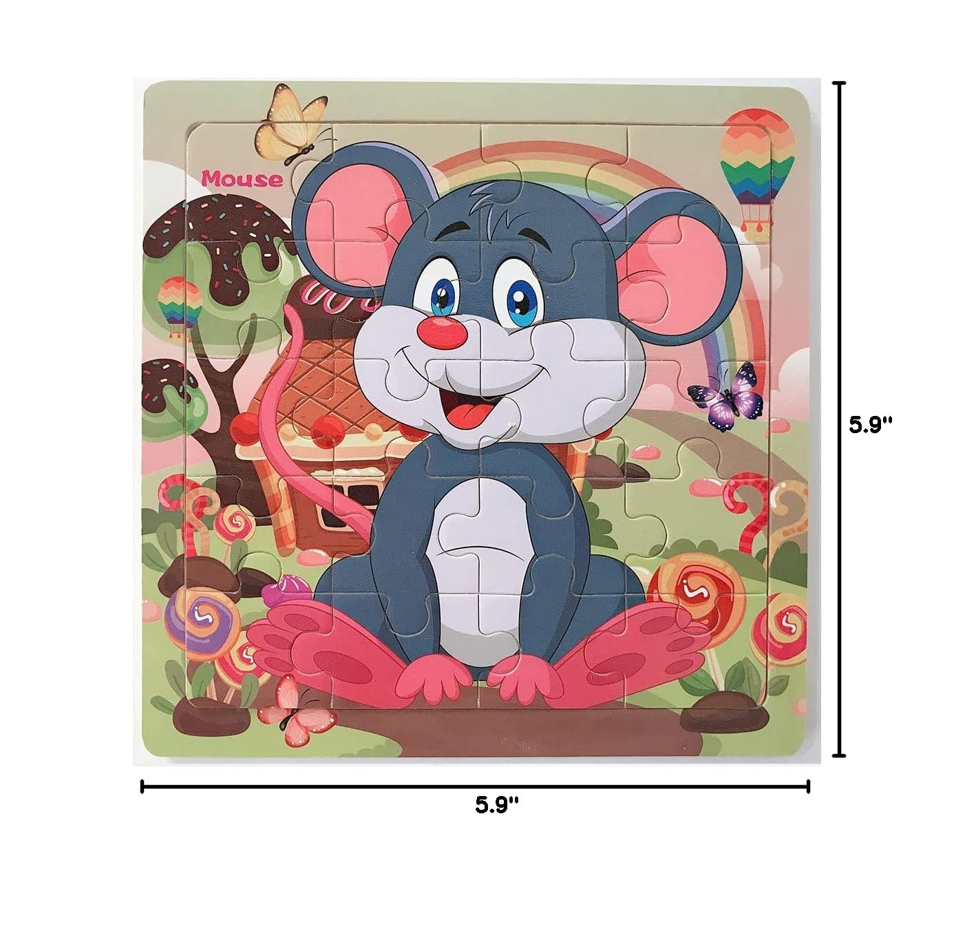 Wooden Puzzles for Kids Ages 3-5 - 6 Pack Colorful 20-Piece Learning Toys for Boys & Girls with Animals, Vehicles & Nature Themes | Brain Development & Early Education | Perfect for Preschool Playtime & Family Game Night