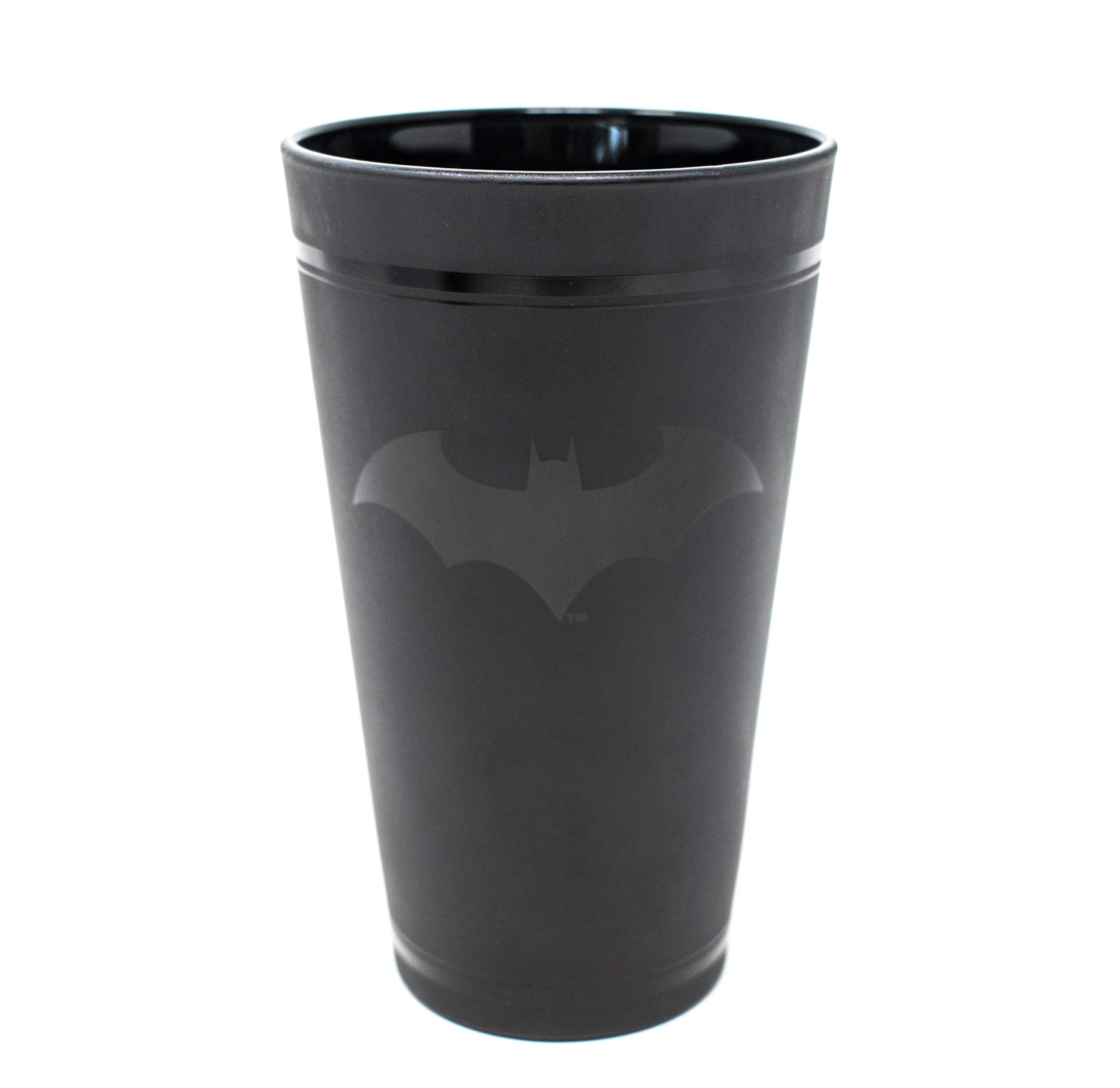 Batman Logo Drinking Glass Tumbler - Official DC Comics Collectible Cup for Coffee, Beer & Superhero Fans - Perfect for Home, Office & Comic-Themed Parties