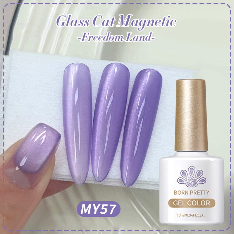 Purple Collection Cat Magnetic Gel Nail Polish 10ml - Long Lasting UV LED Nail Art for Salon & Home Manicure