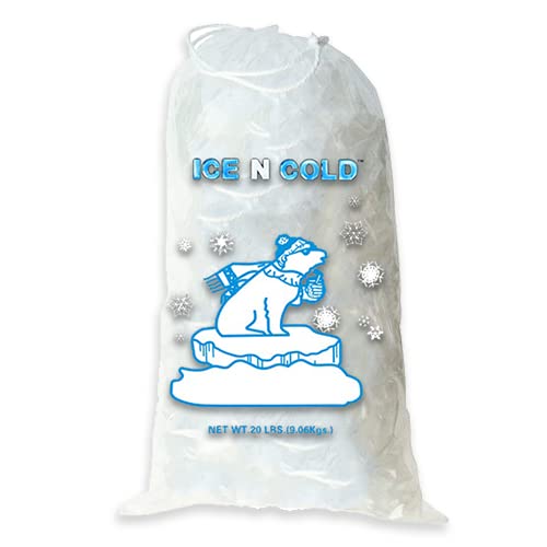 20lb Ice Bags with Drawstring Closure | 400 Count Bulk Pack | 50 Micron Thick Reusable Freezer Bags | Perfect for Camping, Picnics, Sports Events & Emergency Cold Storage