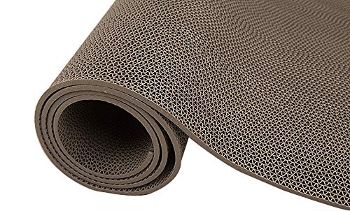 Non-Slip PVC Plastic Bathroom Mat - Water Separated Hollow Design for Shower, Toilet & Kitchen - Oil-Proof, Easy to Clean - Perfect for Kids, Hotels & Home Use