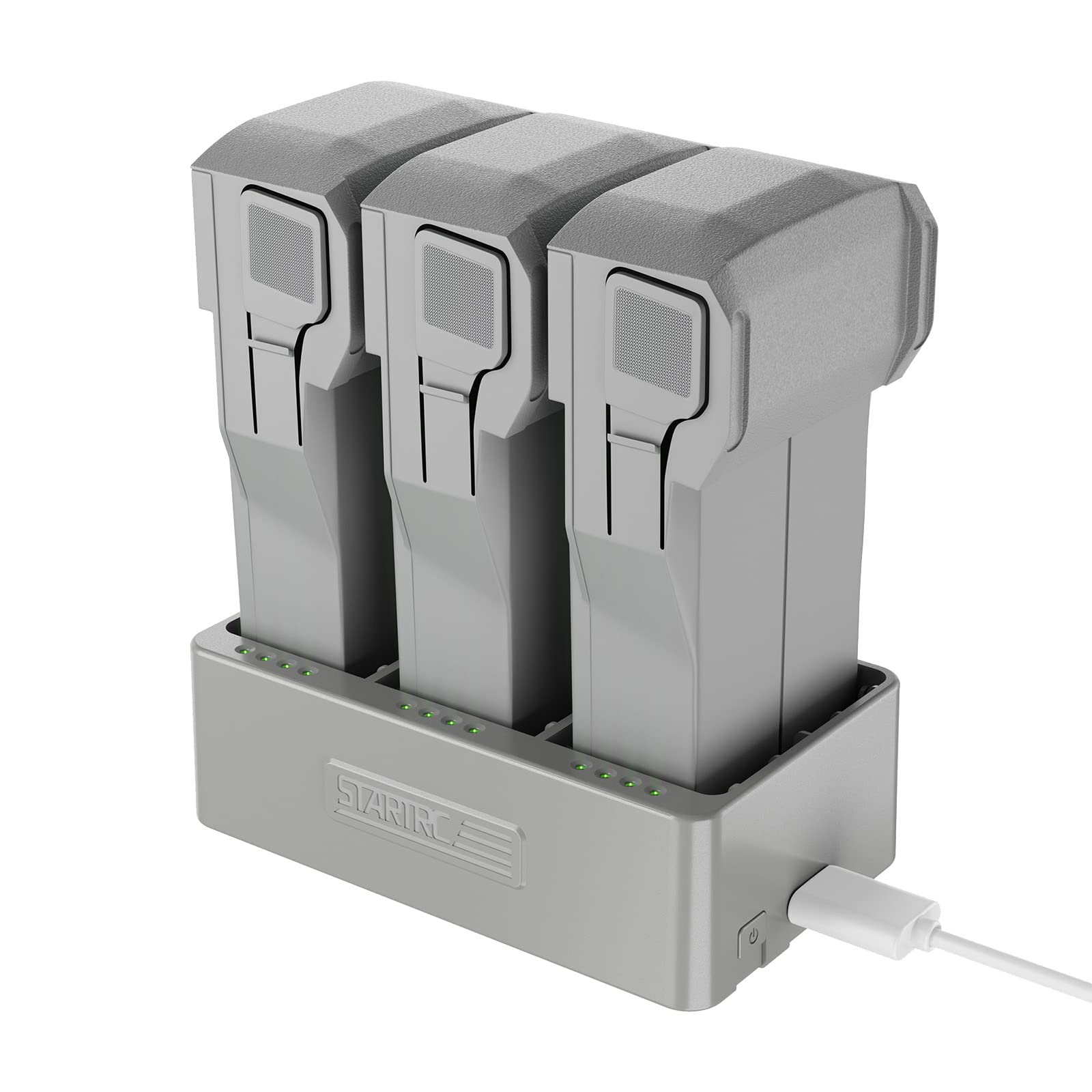 Fiorky 3-in-1 Fast Charging Dock for DJI Mini 3 Pro - Plastic Battery Charger with 3 Slots | Perfect for Travel, Outdoor Photography & Drone Enthusiasts