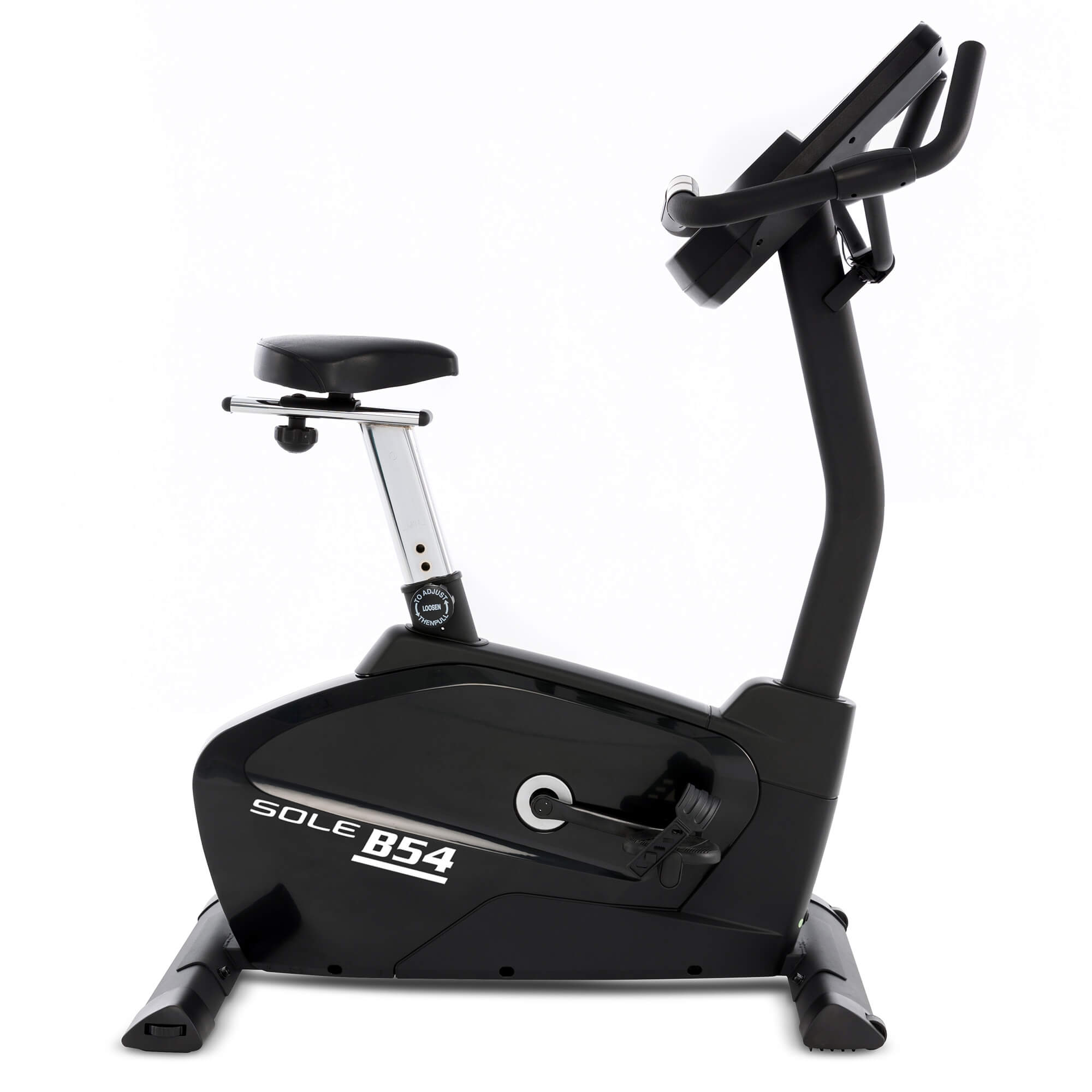 SOLE B54 Upright Exercise Bike for Home Gym - 2024 New Model with LCD Display & Adjustable Resistance - Perfect for Cardio Workouts and Indoor Cycling Training