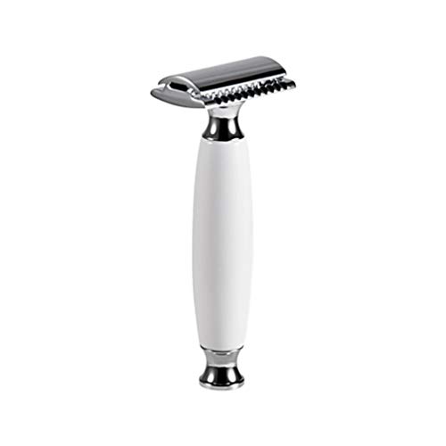 Minkissy T-Shaped Double Edge Safety Razor for Men - Classic Handle Shaver with Ergonomic Grip - Perfect for Wet Shaving, Travel & Grooming Kits
