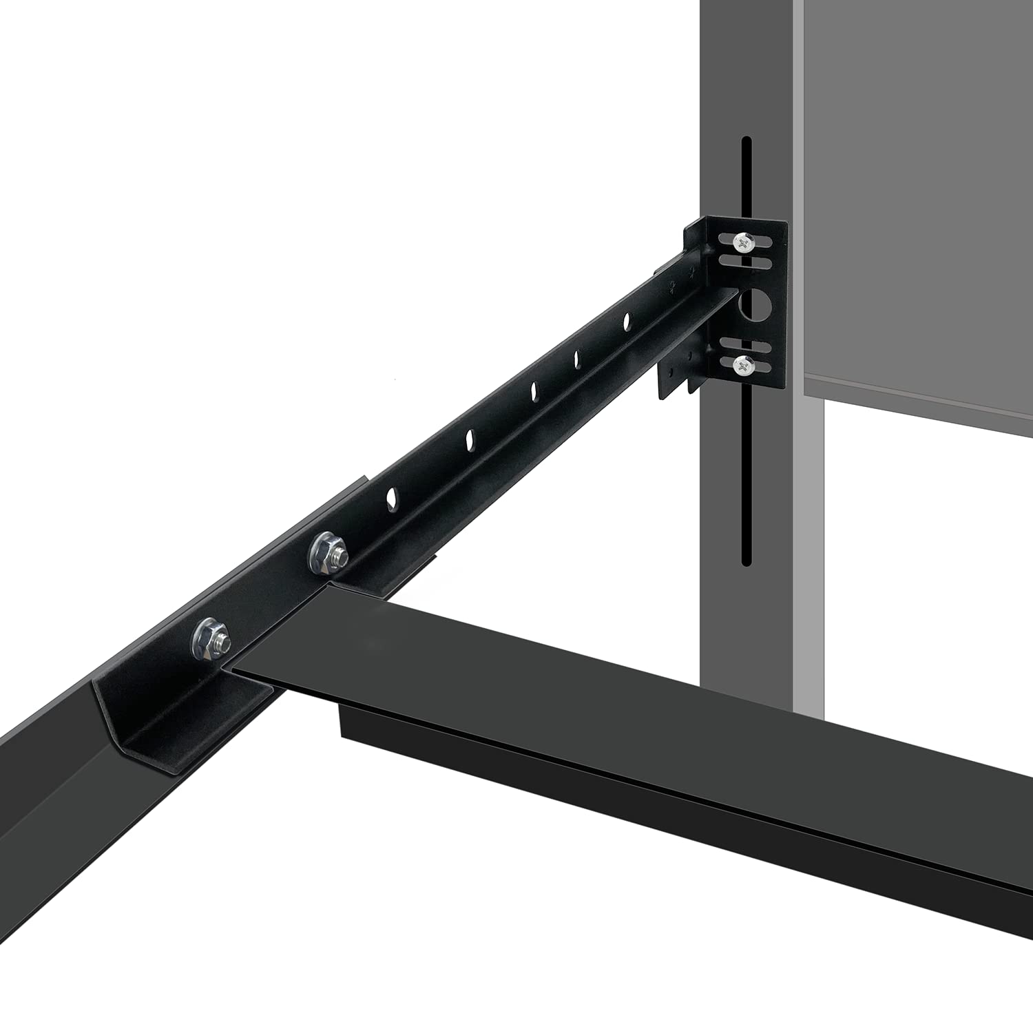 Universal Bed Frame Footboard Brackets Set - Fits Twin to King Beds for Secure Attachment