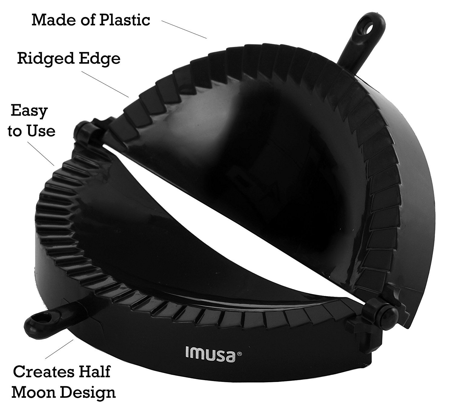 IMUSA Jumbo Size Empanada Maker - Large Empanada Press for Homemade Pastries, Black - Perfect for Latin American Cuisine, Party Snacks & Family Cooking