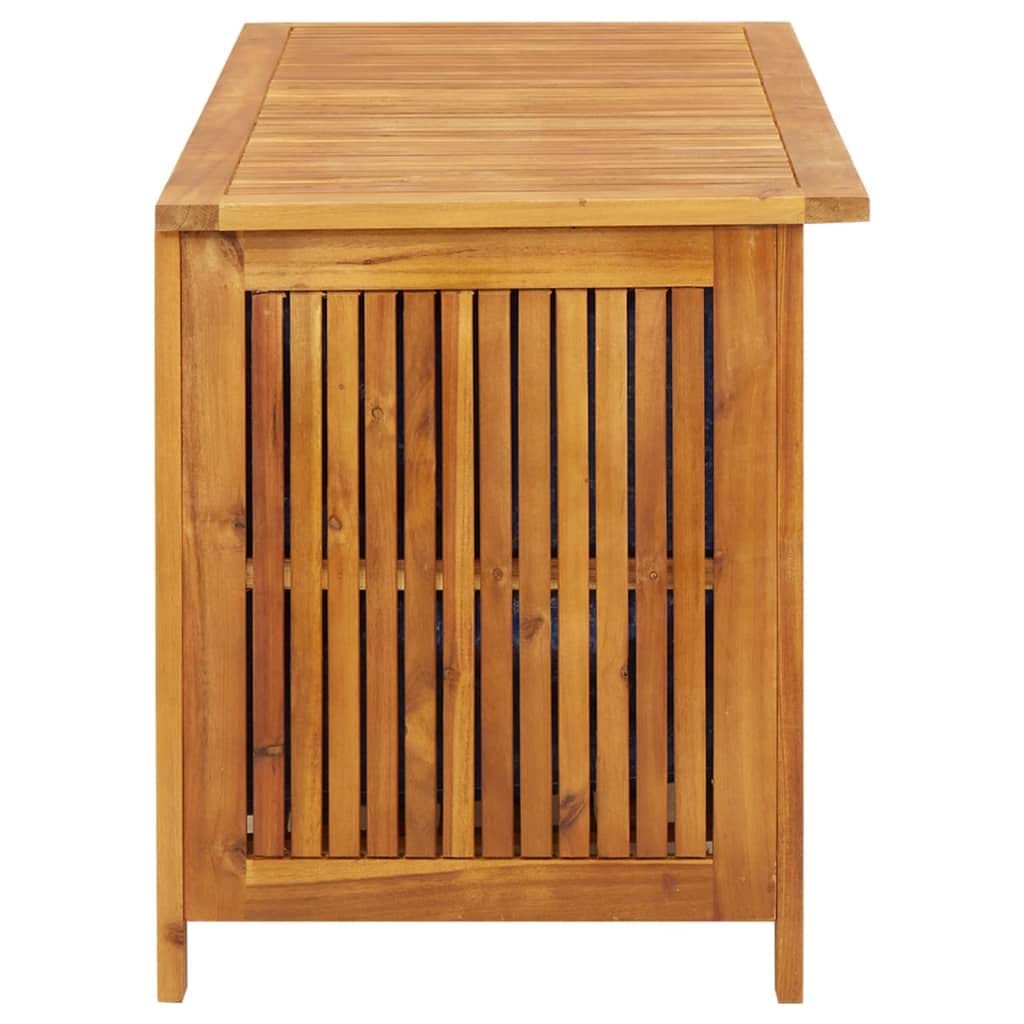 **vidaXL Acacia Wood Outdoor Storage Box with Lid - Waterproof Deck Box, Patio Cabinet for Cushions, Pillows & Garden Tools - Perfect for Backyard, Poolside & Patio Storage**