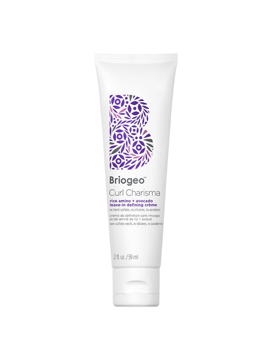 Briogeo Curl Charisma Rice Amino + Avocado Leave-In Defining Cream for Wavy, Curly, Coily Hair - Anti-Frizz Styling Moisturizer with Hydration Boost - Vegan & Cruelty-Free Hair Care - Perfect for Daily Frizz Control & Defined Curls
