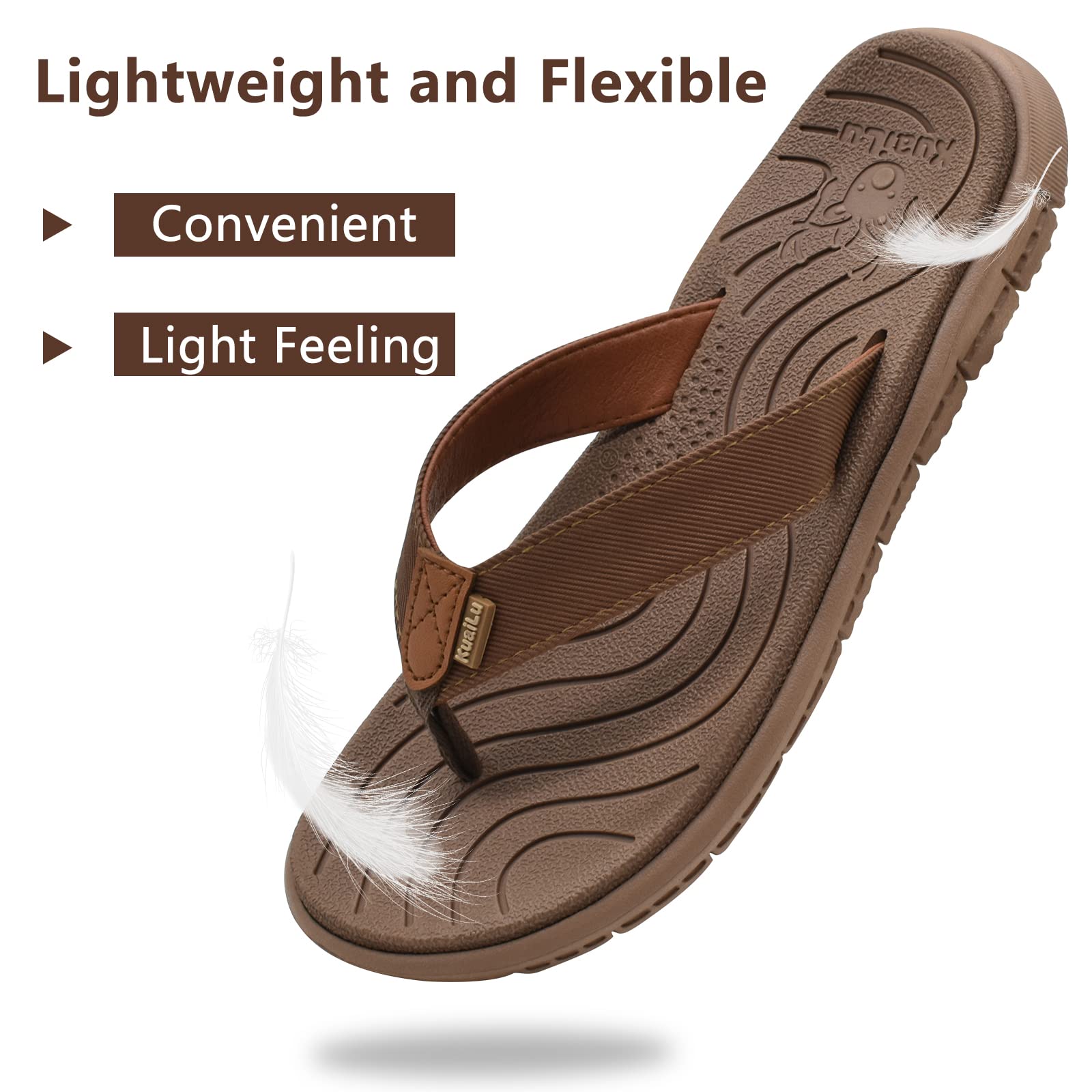 **KuaiLu Women's Comfortable Flip Flops with Arch Support - Lightweight Non-Slip Yoga Sandals for Walking, Beach, and Summer Casual Wear**    *(Use: Perfect for yoga, beach outings, poolside relaxation, and everyday casual wear.)*