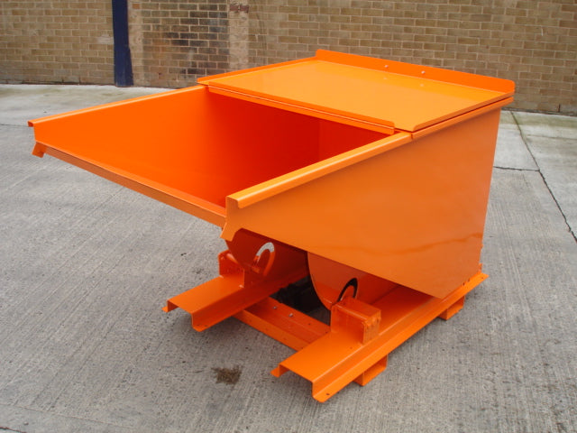 ICUS Heavy Duty Forklift Tipping Skip - Durable Steel Waste Container for Industrial Material Handling | Perfect for Warehouse, Construction & Recycling Operations