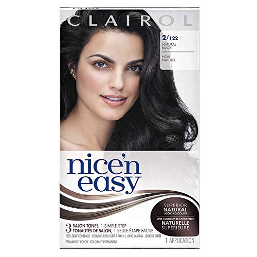 Clairol Nice 'n Easy Permanent Hair Color - 2/122 Natural Black (Pack of 9) | Long-Lasting At-Home Hair Dye for Gray Coverage & Vibrant Color | Perfect for DIY Salon Results & Touch-Ups