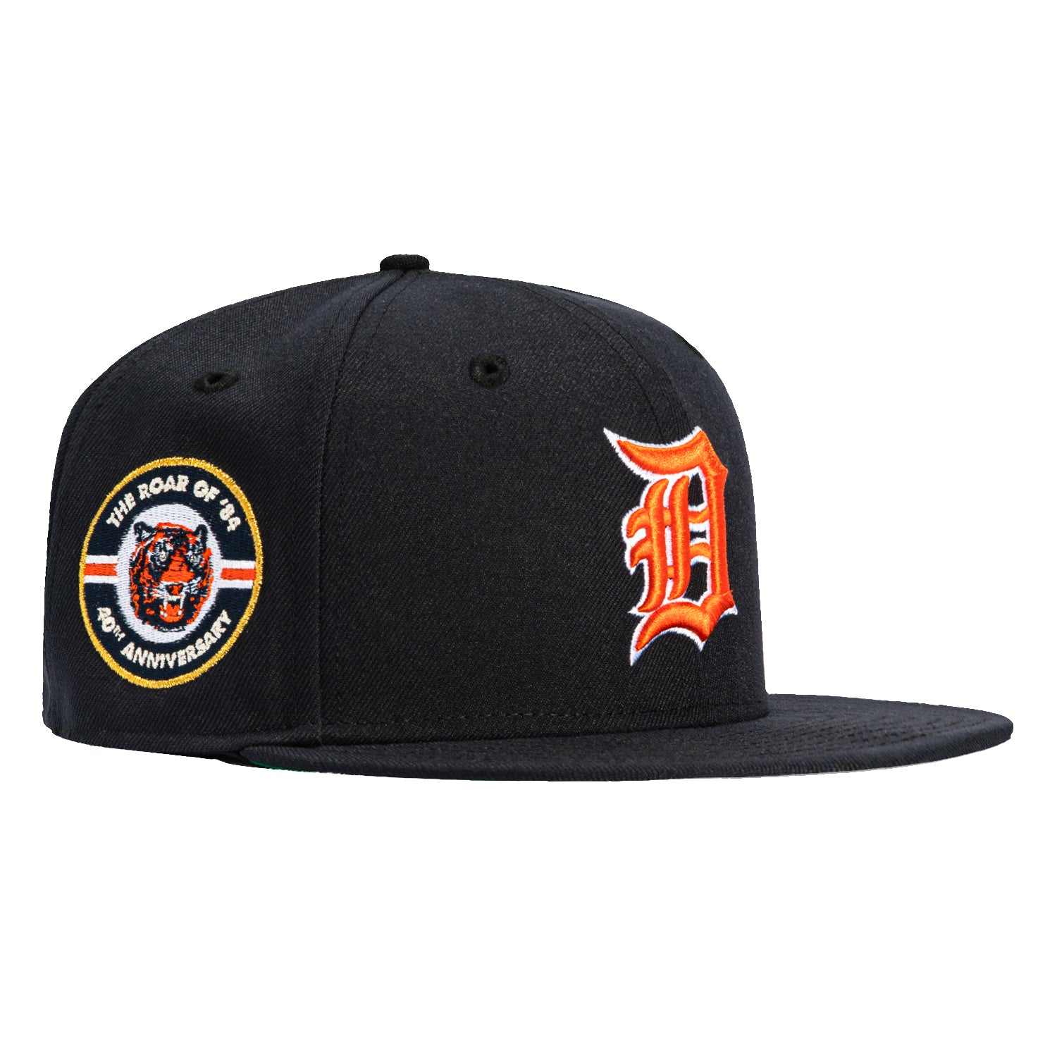 New Era 59Fifty Detroit Tigers 40th Anniversary Champions Patch Hat - Navy & Orange Snapback Baseball Cap for Men & Women - Perfect for Baseball Games, Sports Fans & Streetwear Fashion