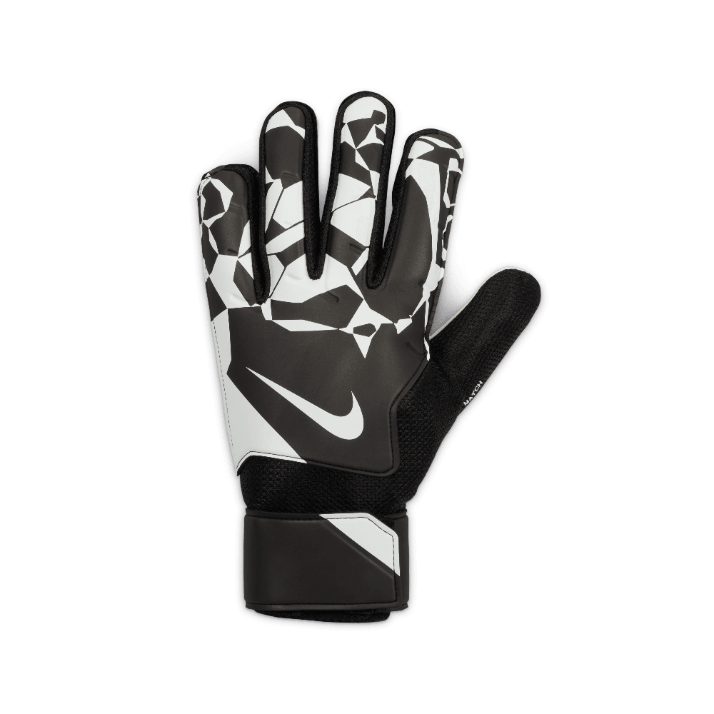Nike GK Match Goalkeeper Gloves - Black/White/White - Professional Soccer Goalie Gloves for Training & Matches - Perfect for Youth & Adult Players