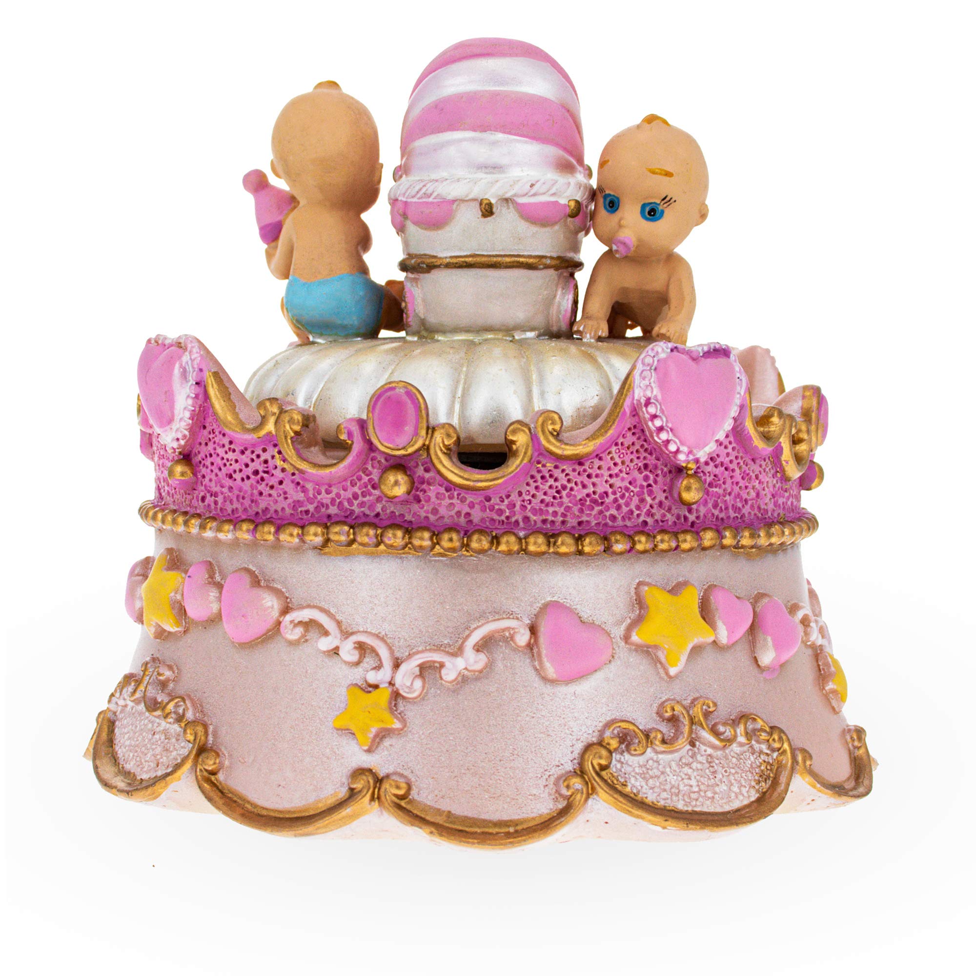 Joyful Baby Stroller Spin Toy - Rotating Musical Mobile with Crawling Baby Figures | Interactive Infant Stroller Accessory for Playtime & Developmental Stimulation