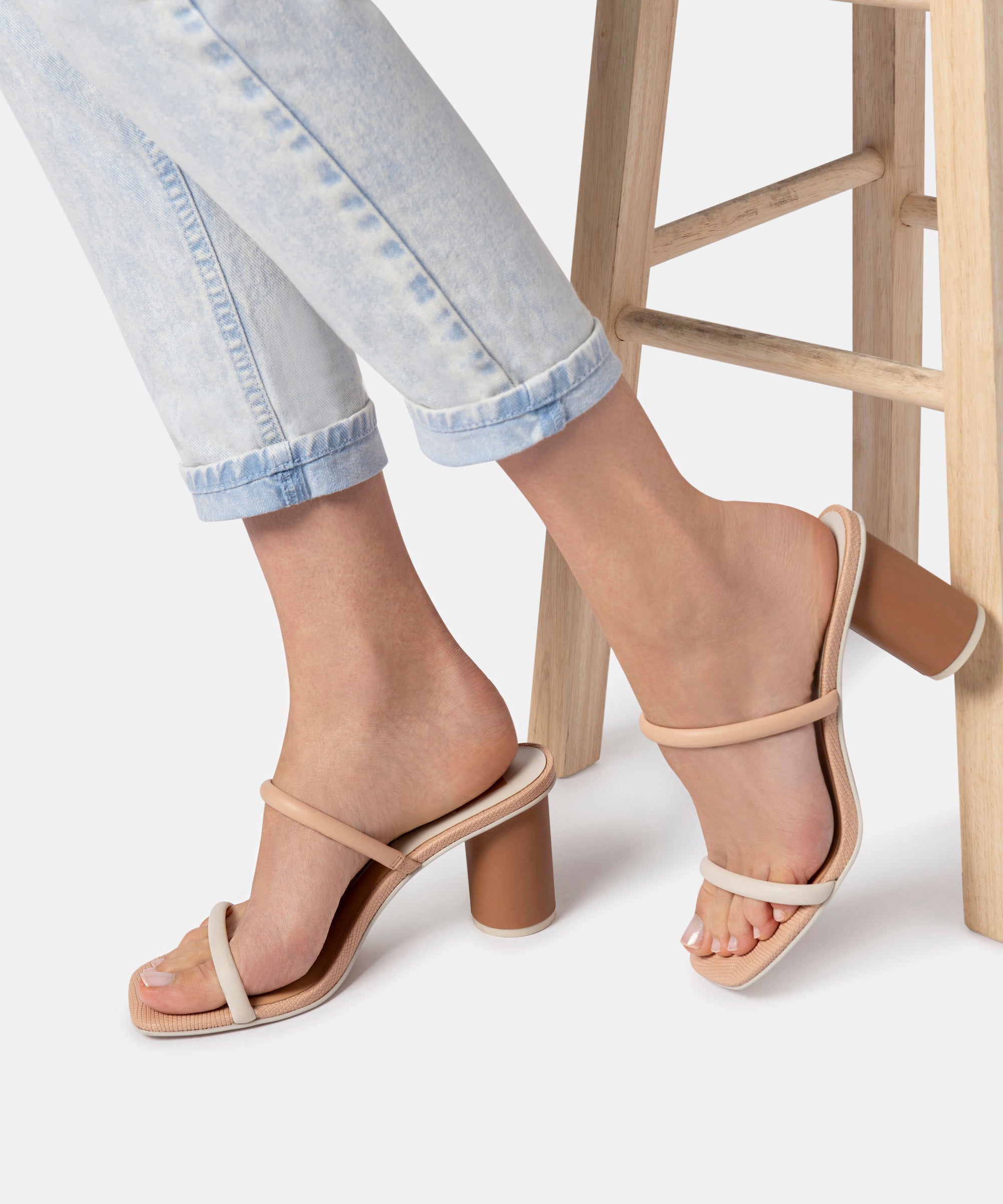 Natural White Noles Heels - Comfortable & Stylish Women's Heels for Work, Parties & Special Occasions