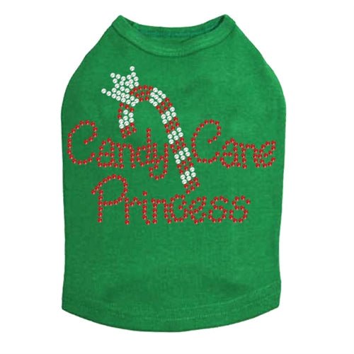 Sparkling Rhinestone Princess Candy Cane Tank Top for Women - Multiple Color Options - Perfect for Christmas Parties, Holiday Events & Festive Celebrations