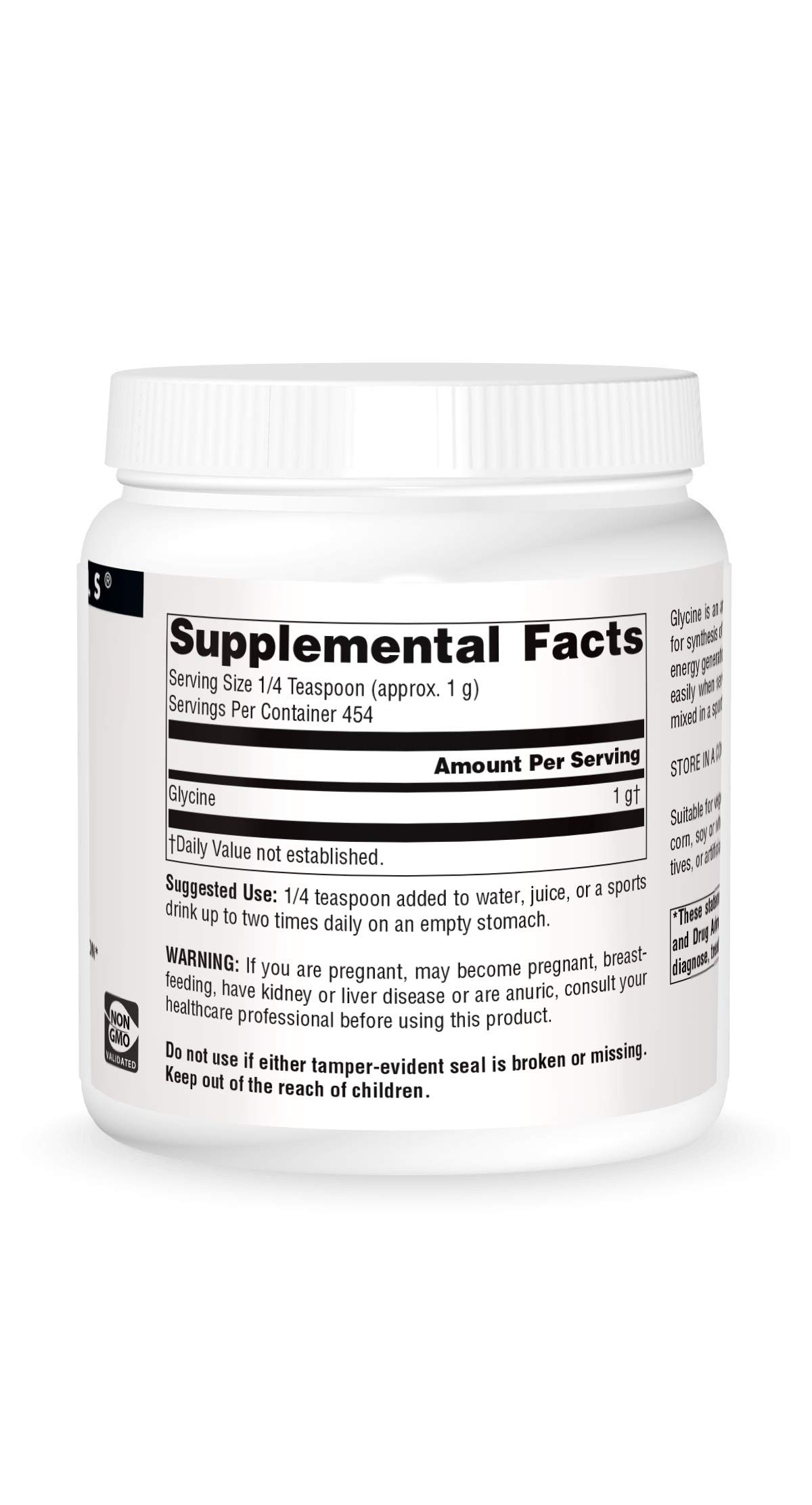 Source Naturals Glycine Powder 16 oz (454g) - Supports Protein Synthesis & Energy Boost - Ideal for Pre-Workout, Post-Workout Recovery & Daily Wellness