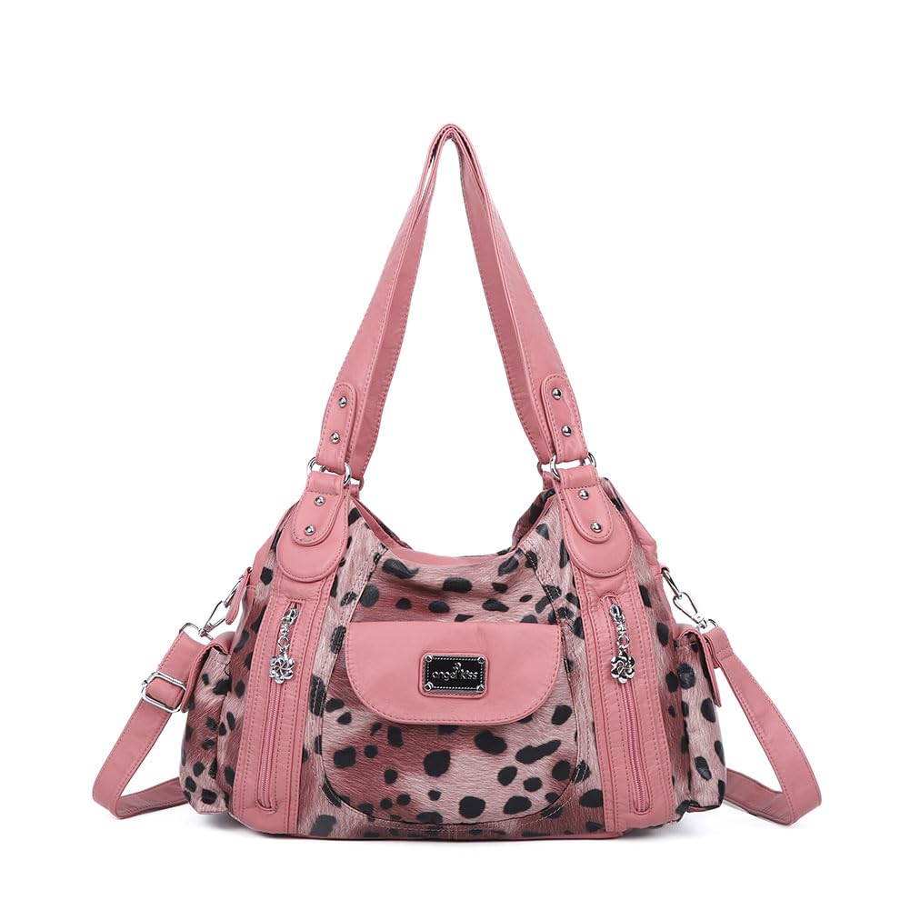 Angel Kiss Women's Large Shoulder Bag - Faux Leather Hobo Tote Purse with Multiple Pockets, Stylish Satchel for Work, Travel & Daily Use