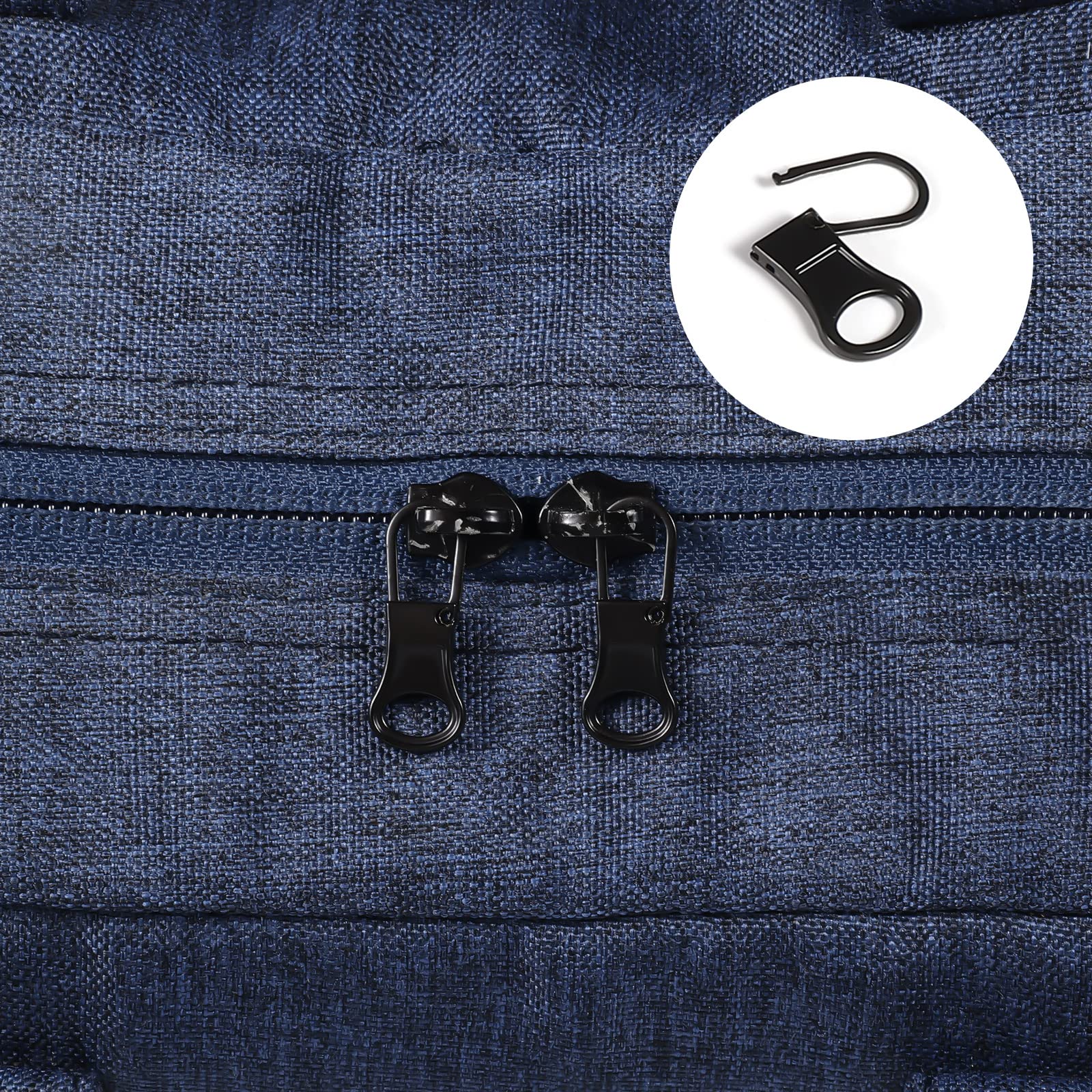 6-Piece Zipper Pull Replacement Kit - Detachable Zipper Sliders for Jackets, Pants, Coats, Shoes, Suitcases & Backpacks - Durable Zipper Repair Accessories (Black) - Perfect for Outdoor Gear, Travel Luggage & Clothing Repairs