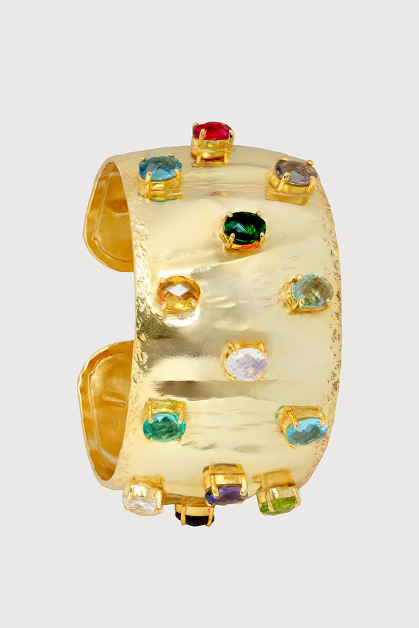 Jemma Crystal Cuff Bracelet - Elegant Rhinestone Bangle for Women, Fashion Jewelry Gift for Her - Perfect for Parties, Weddings & Special Occasions