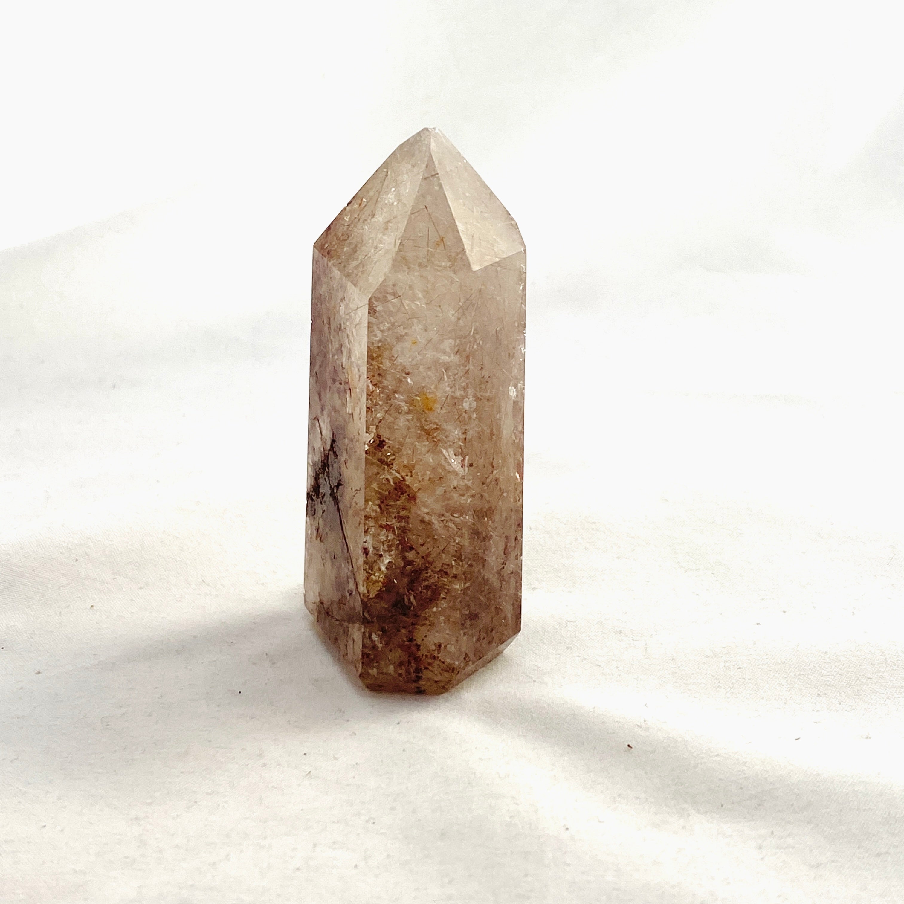 Natural Rutilated Quartz Point RTQP 01 - Healing Crystal for Meditation, Energy Work & Spiritual Growth | Perfect for Home Decor, Yoga & Reiki