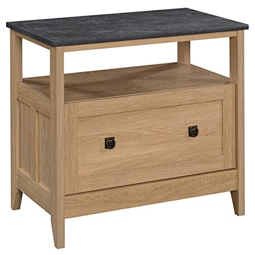 Pemberly Row 1-Drawer Wood Lateral File Cabinet in Dover Oak - Office Storage Solution for Home & Business Organization