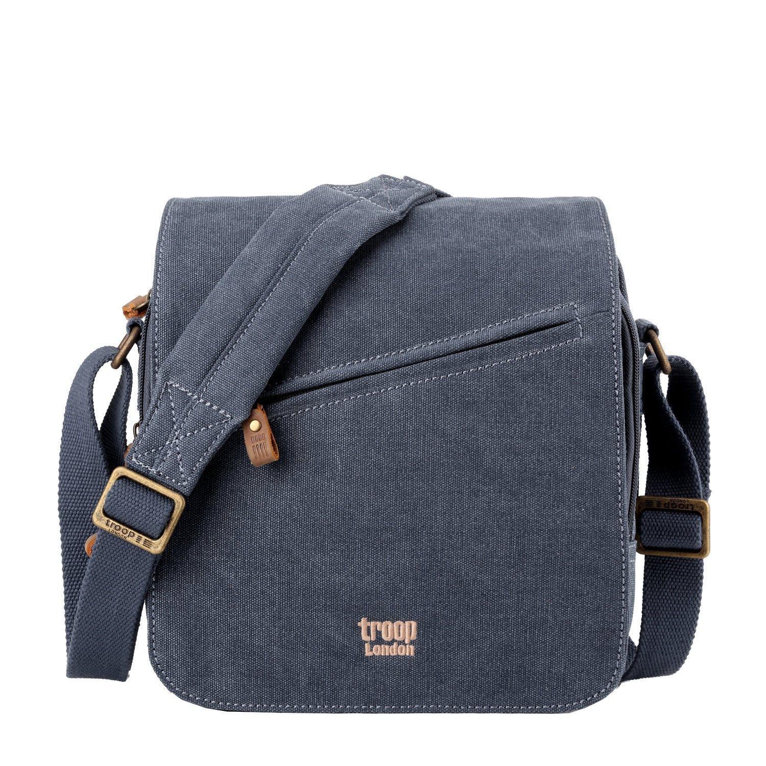 Troop London Classic Canvas Crossbody Bag for Men & Women - Stylish & Durable Shoulder Bag for Travel, Work & Everyday Use