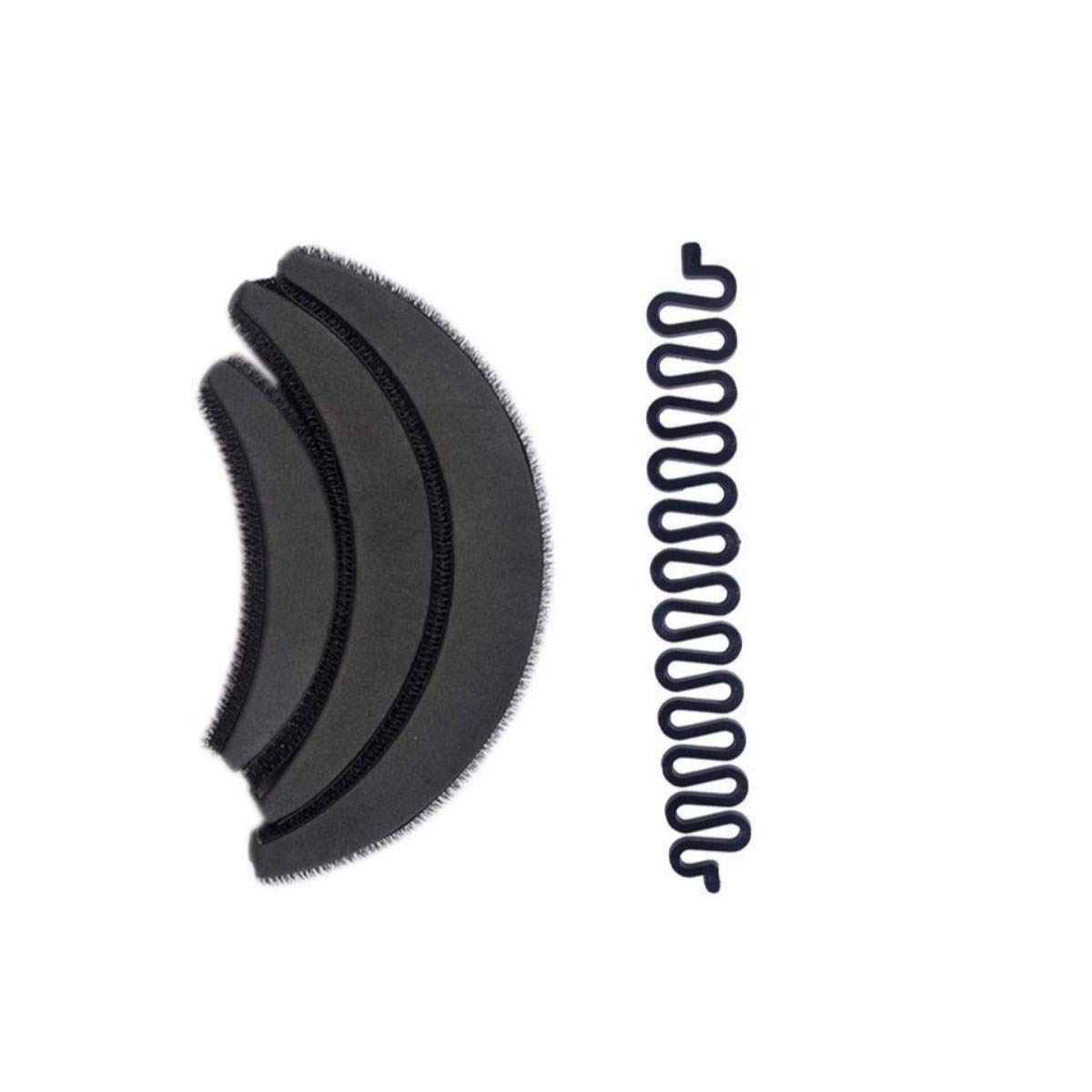 Premium Hair Puff Maker & Ponytail Choti Maker Set (3-Pack, Black) – Voluminous Bun & Ponytail Styling Tool for Women | Perfect for Parties, Weddings & Everyday Hairstyles