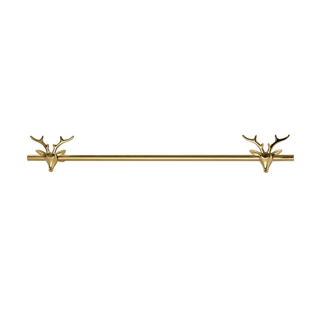 Premium Copper Deer Towel Ring - Elegant Wall Mounted Bathroom Towel Holder (Gold, 20