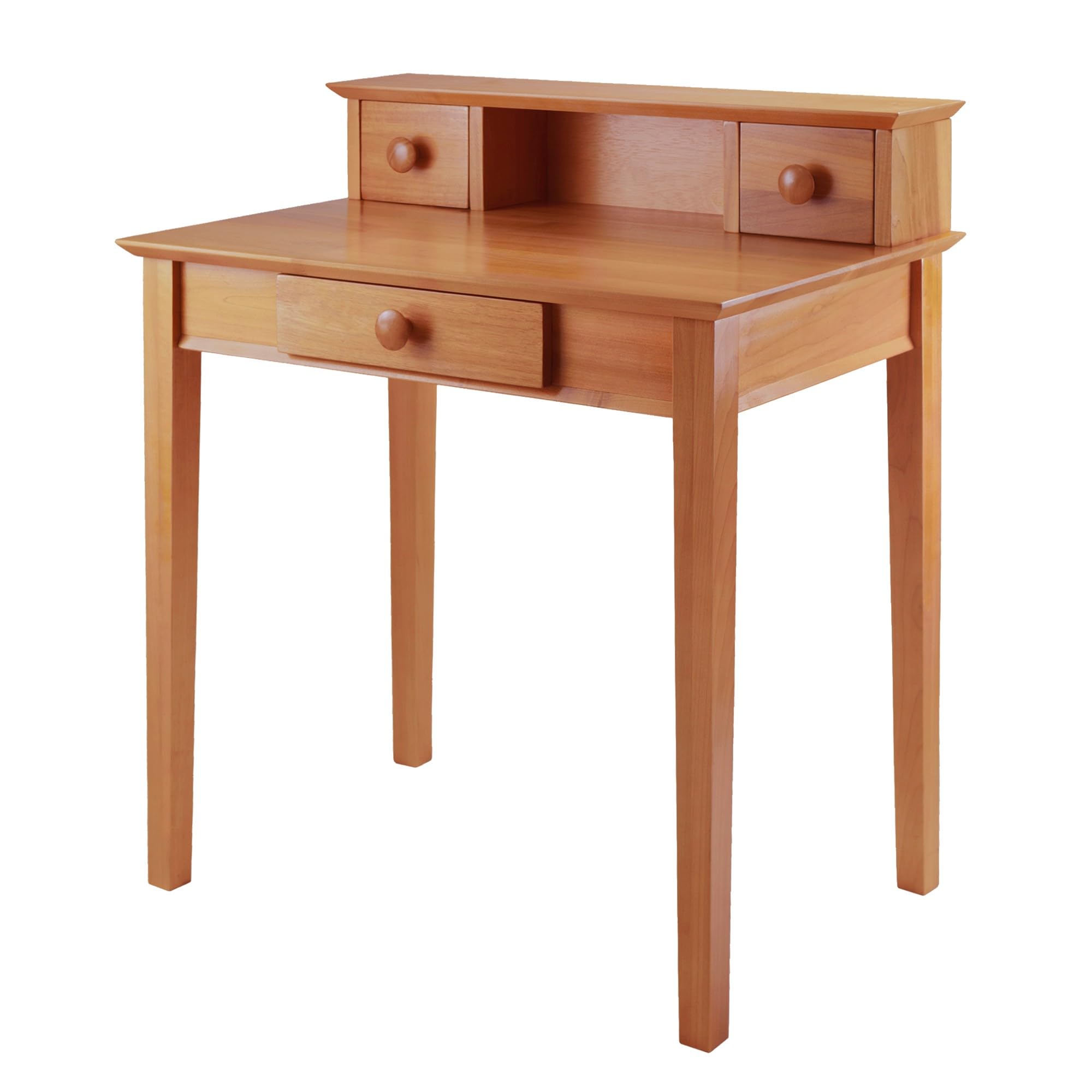 Winsome Studio Home Office Desk - Modern Writing Desk with Honey Finish for Study, Work & Productivity | Perfect for Small Spaces & Remote Work