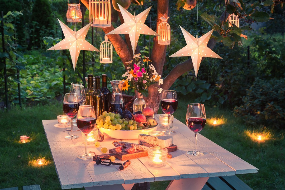 20 Pack White Weatherproof Star Lanterns - Outdoor Hanging Decorations for Garden, Patio, Wedding & Party Lighting
