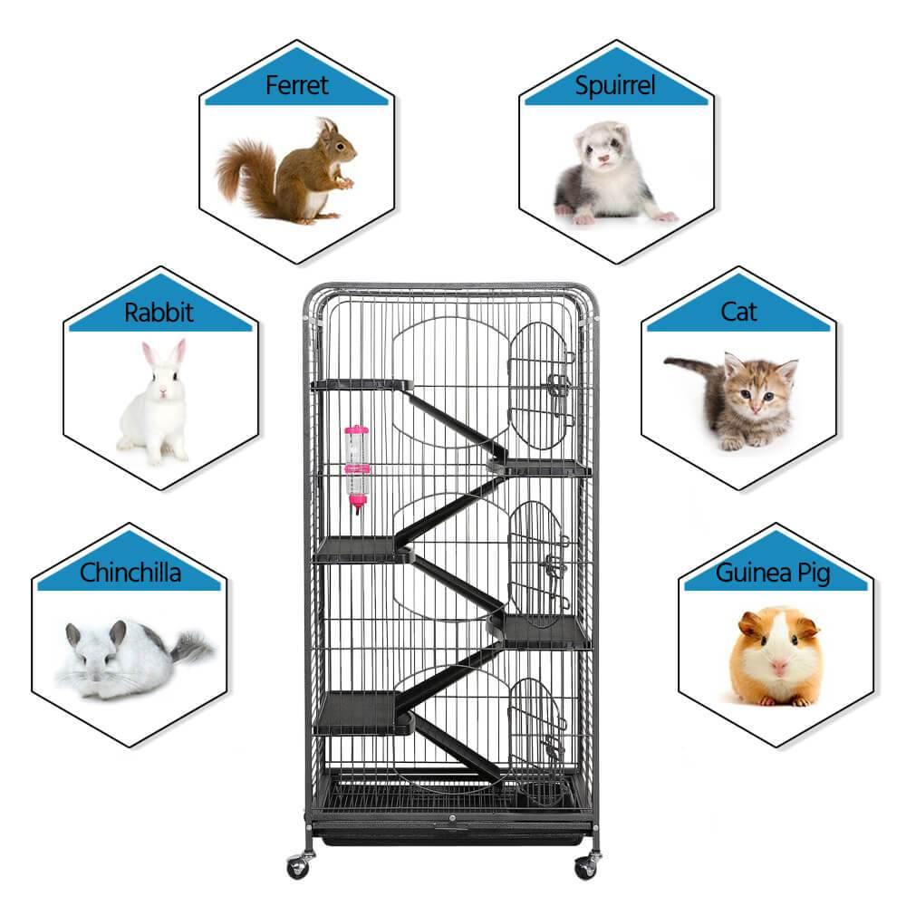 Yaheetech 52 Inch Large Pet Cage for Dogs & Cats - Durable Metal Dog Crate with Removable Tray, Perfect for Home, Travel & Vet Visits