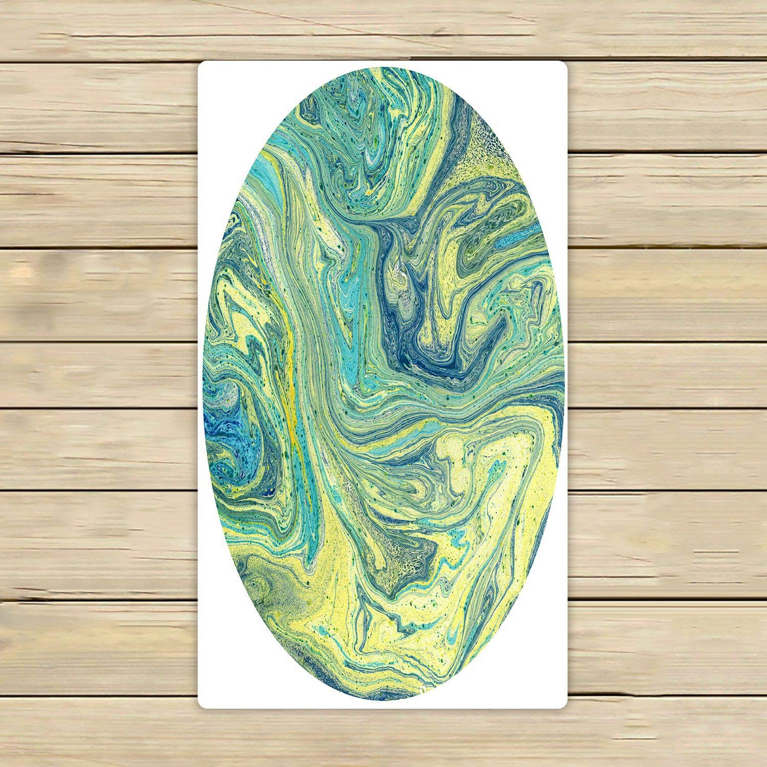 ABPHQTO Yellow Turquoise Blue Beach Towels - 16x28 Inch Soft Bath & Pool Towel for Travel, Sports, Spa & Hand Drying - Perfect for Beach Days, Swimming & Gym Workouts