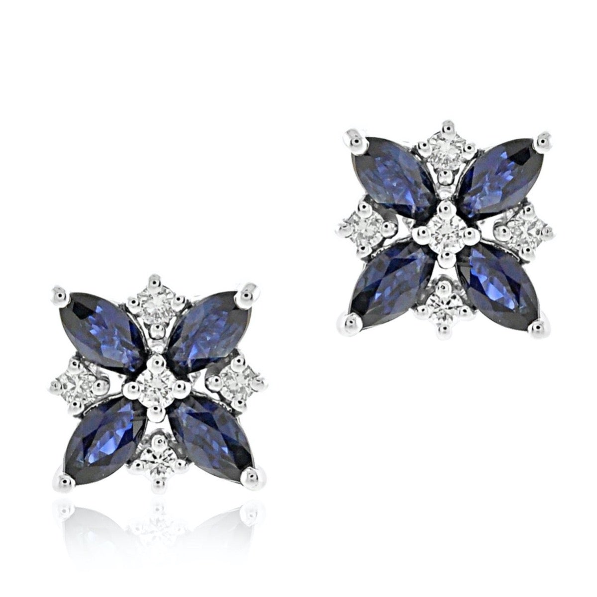 Exquisite Celeste Earrings with Genuine Sapphires & Diamonds | Elegant Jewelry for Women | Perfect for Weddings, Parties & Special Occasions