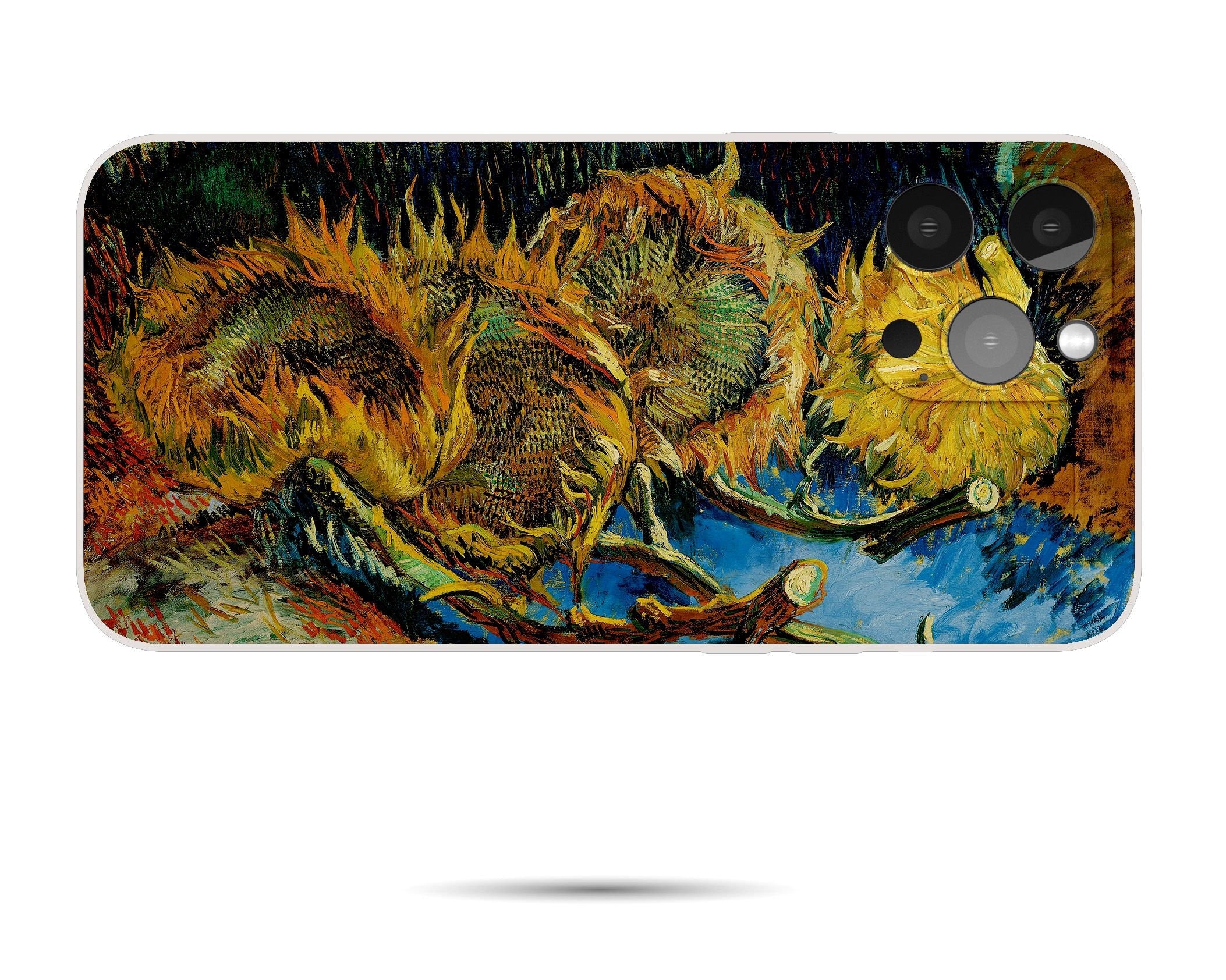 Van Gogh Four Sunflowers iPhone Case for iPhone 12 Pro & 8 Plus - Artistic Floral Design with Vivid Colors - Perfect for Art Lovers & Daily Protection