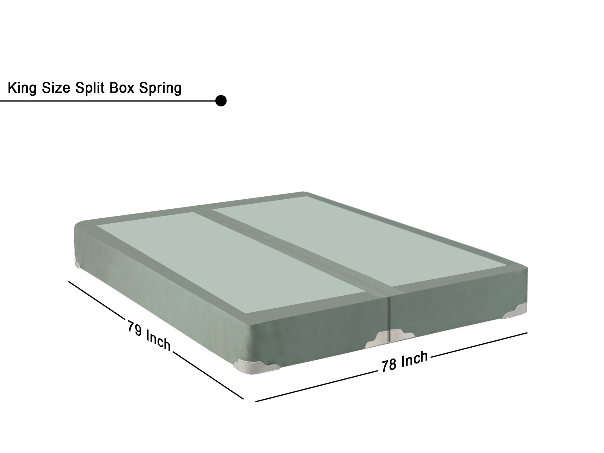 King Size Fully Assembled Metal Box Spring Foundation for Mattress - Sturdy Bed Base Support for Enhanced Comfort & Durability | Perfect for Bedroom, Guest Room & Dorm Use