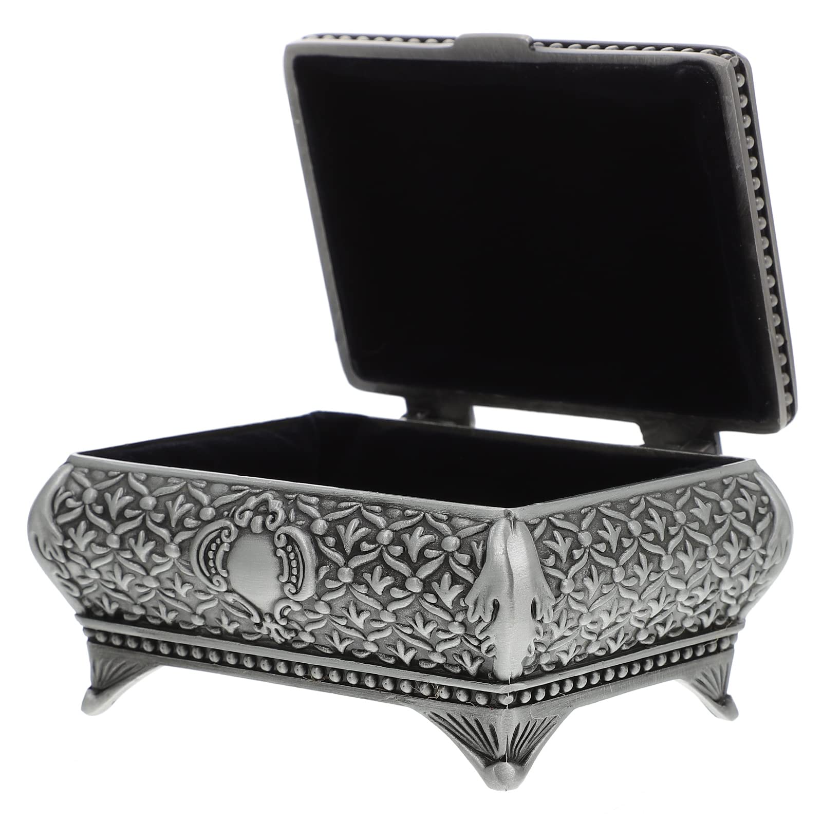 Vintage European Style Metal Jewelry Box - Elegant Retro Jewelry Storage Organizer for Rings, Necklaces & Earrings | Perfect for Home Decor, Gift Giving & Travel Accessories