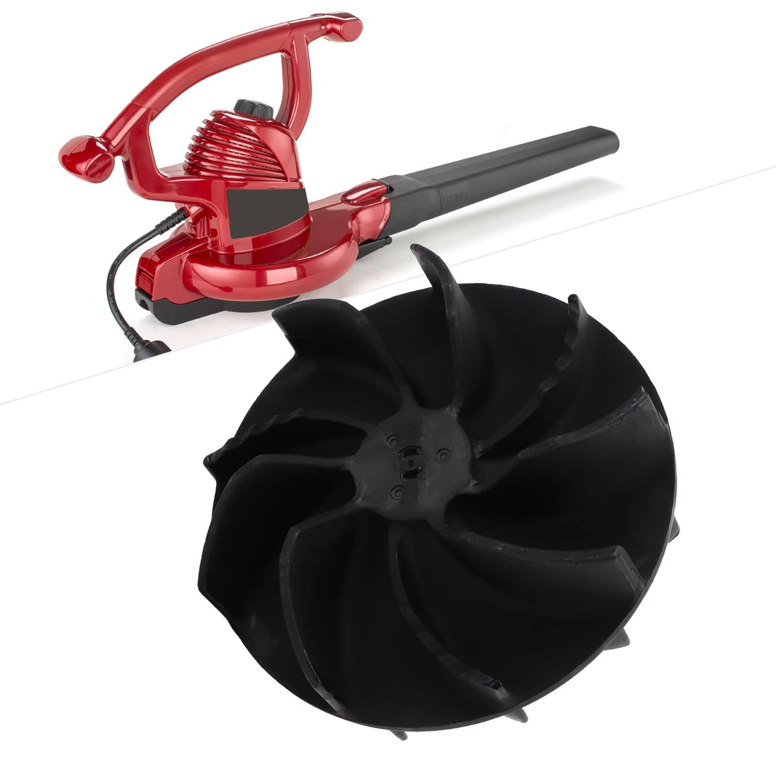 Toro 51591 Impeller Leaf Blower Parts - Replacement for Models 51552, 51573 - Electric Blower Vacuum Impeller Fan 108-8966 - Perfect for Yard Cleanup, Leaf Removal & Outdoor Maintenance