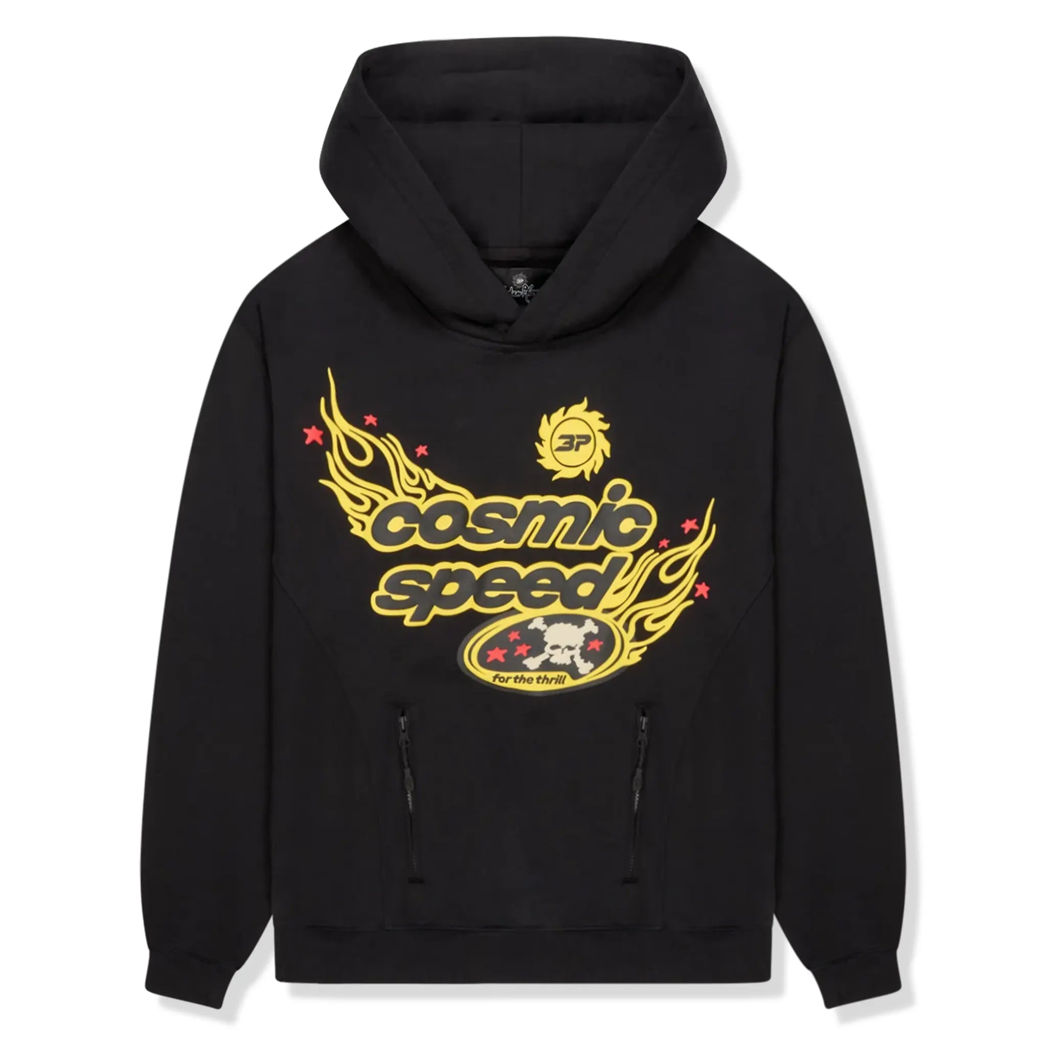 Broken Planet Cosmic Speed Midnight Black Hoodie for Men & Women | Trendy Streetwear Pullover | Perfect for Casual Outfits & Urban Fashion